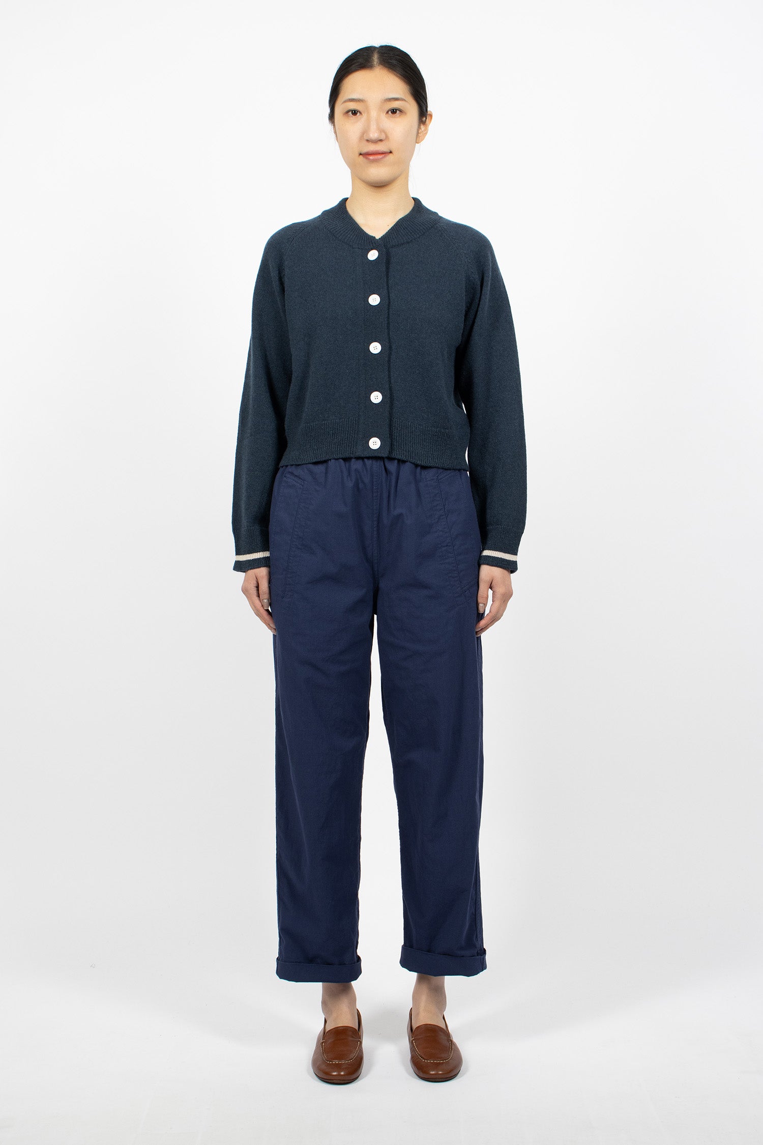 Cropped Cardigan Dark Navy