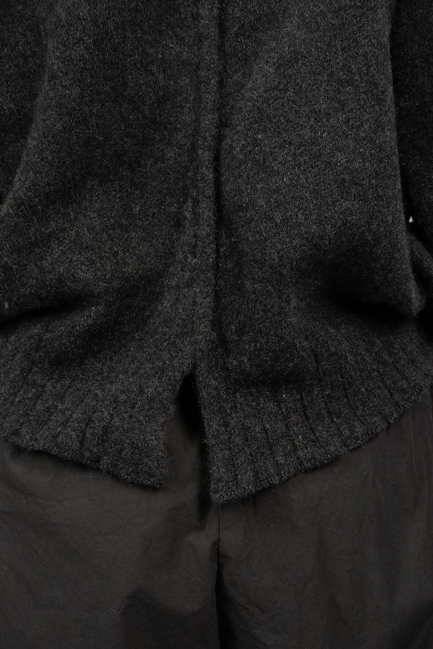 Gathered Cashmere Cardigan Black