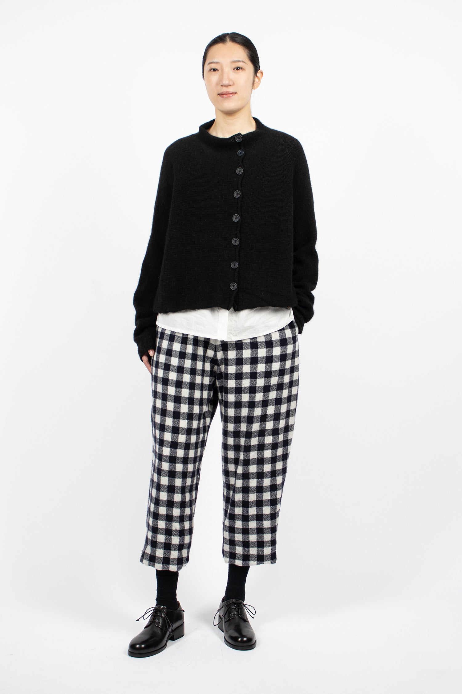 Elder Cashmere Cardigan Black Coarsehair