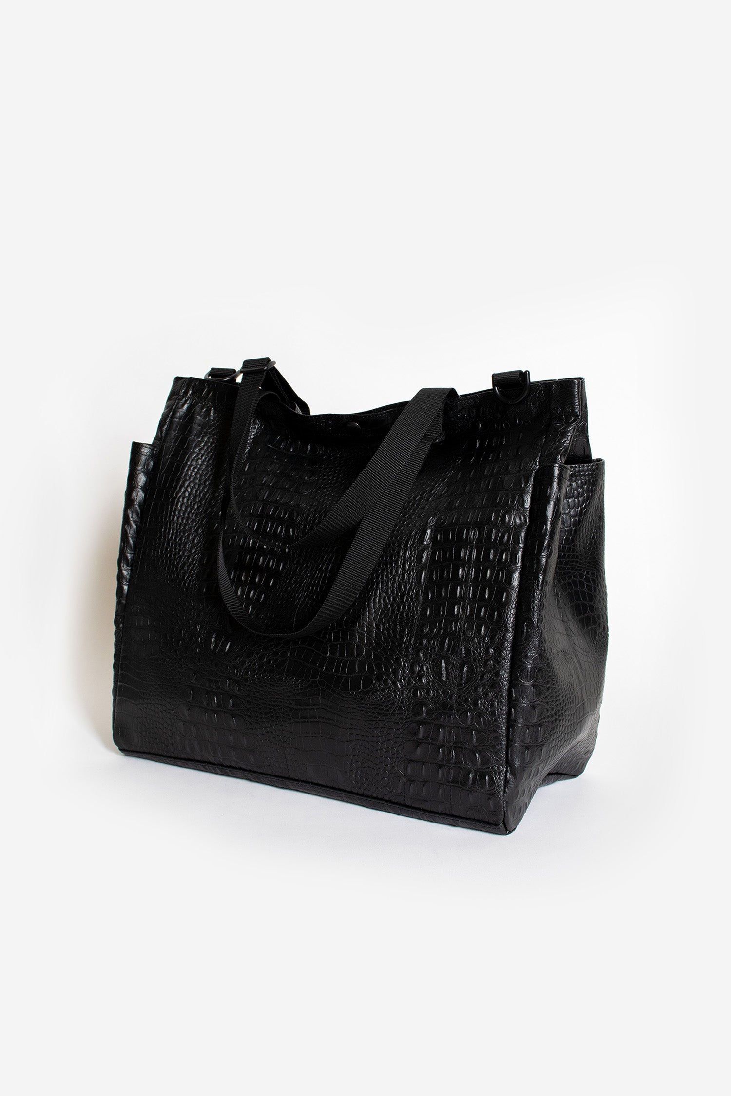 Carry-All Beach Bag Black Croco