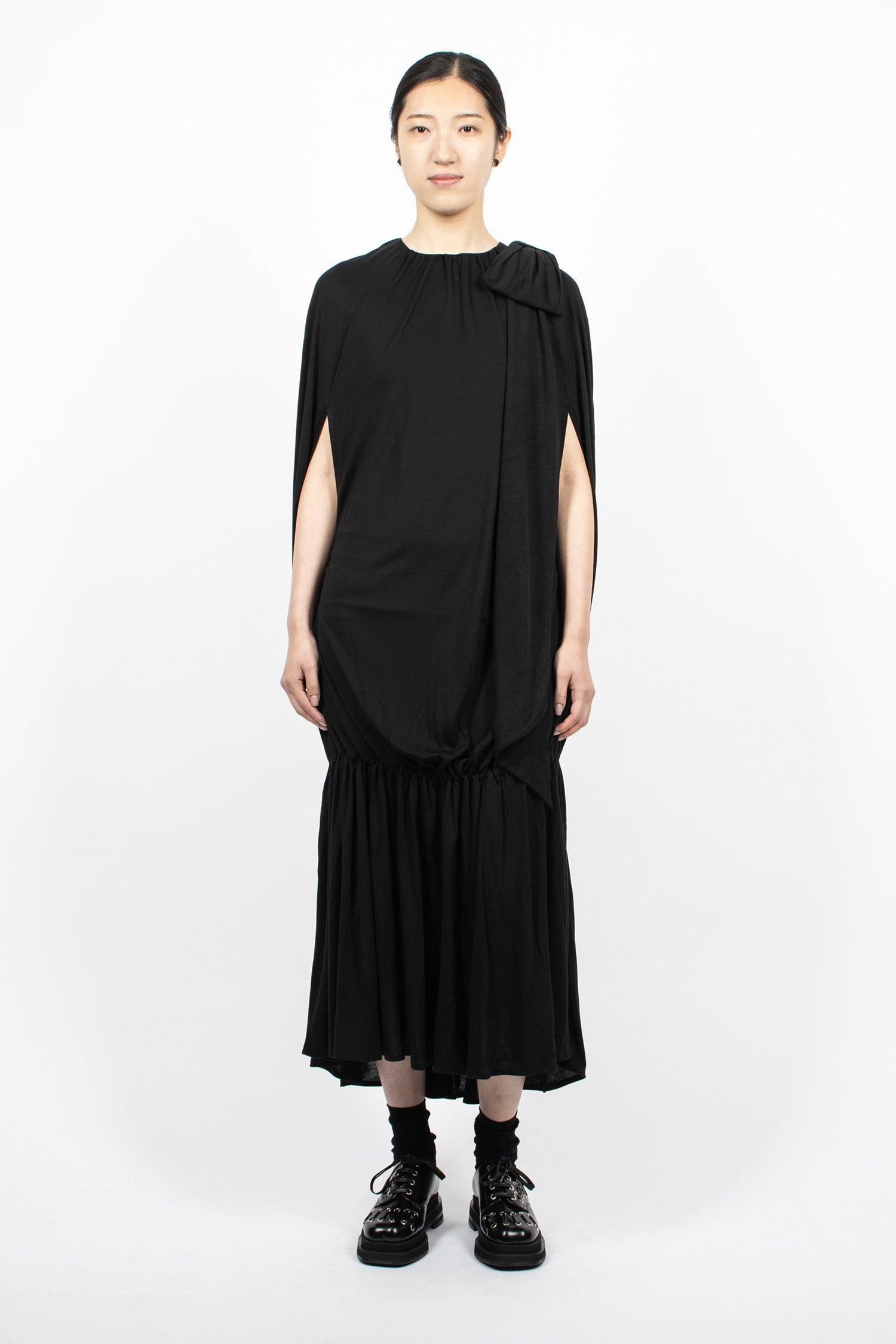 Cascade Egg Dress Black