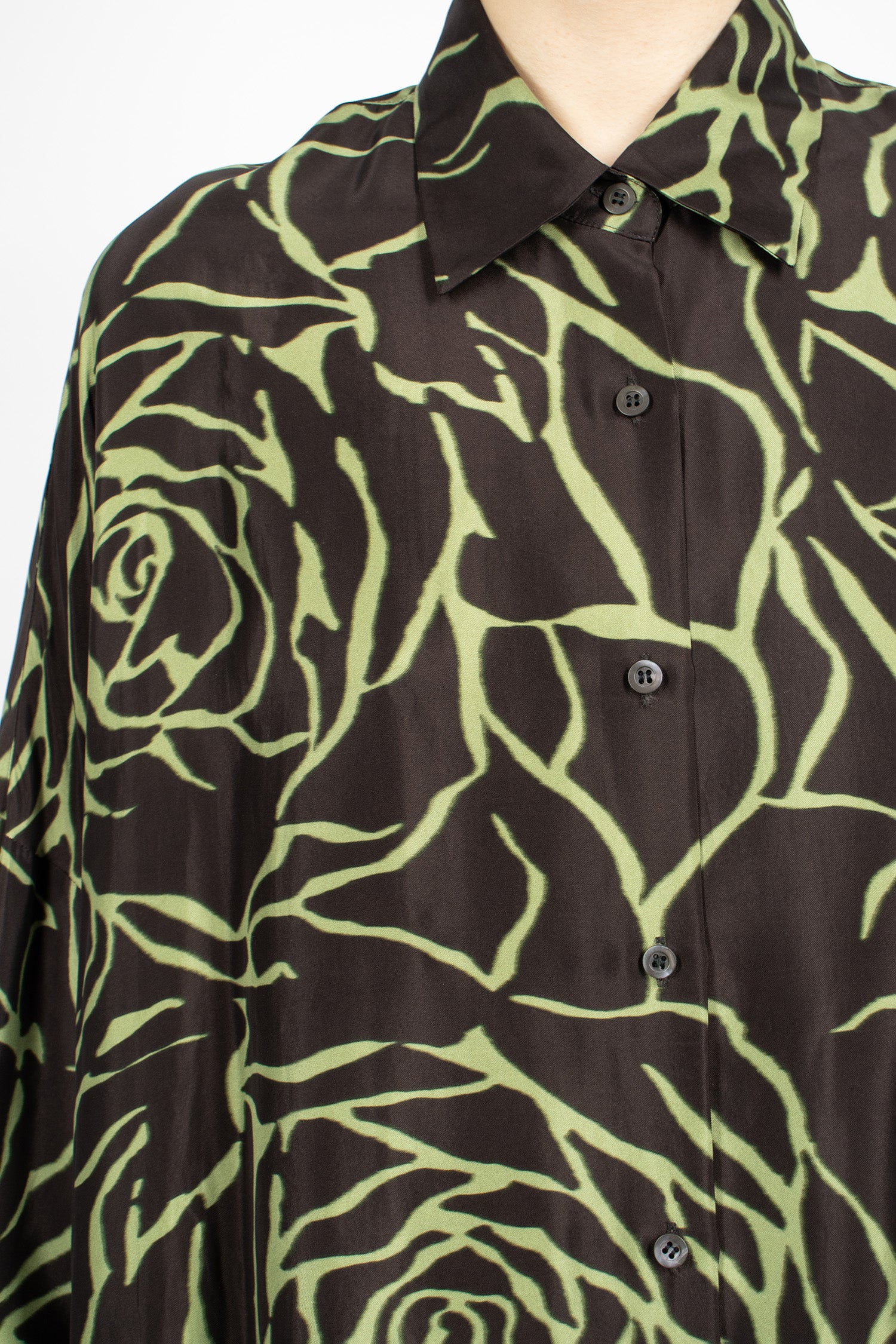 Oversized Cocoon Shirt Black/Rose