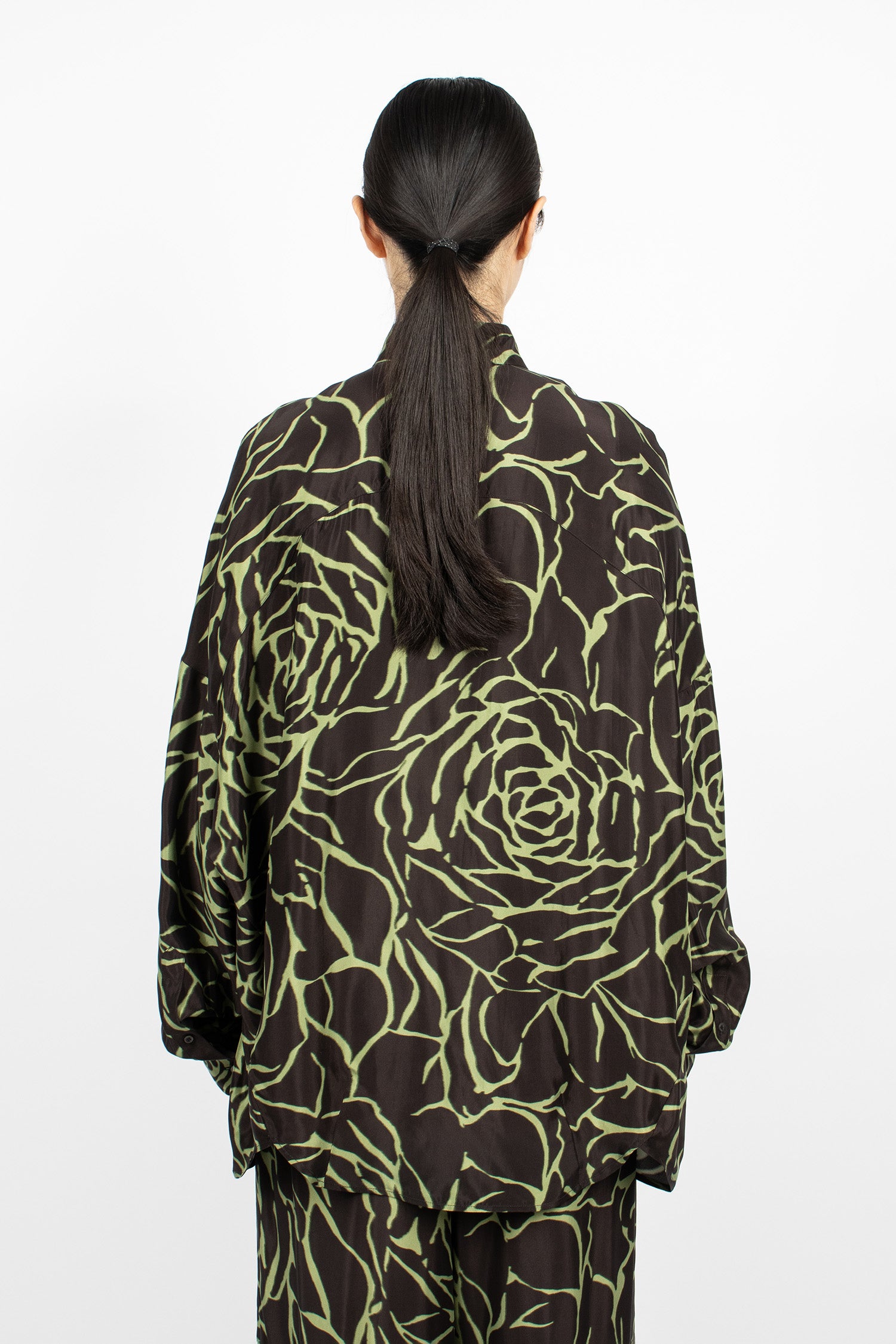 Oversized Cocoon Shirt Black/Rose