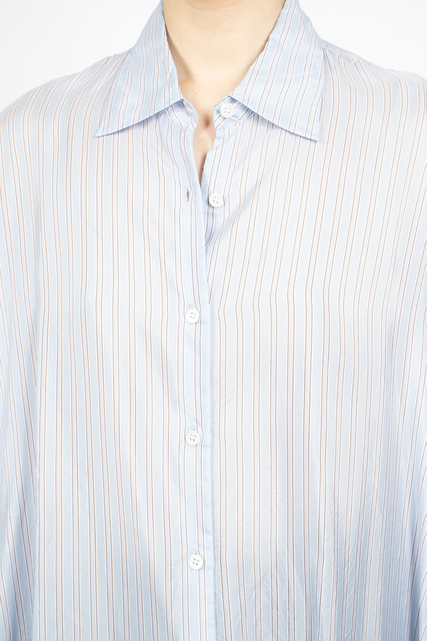 Oversized Cocoon Shirt Light Blue