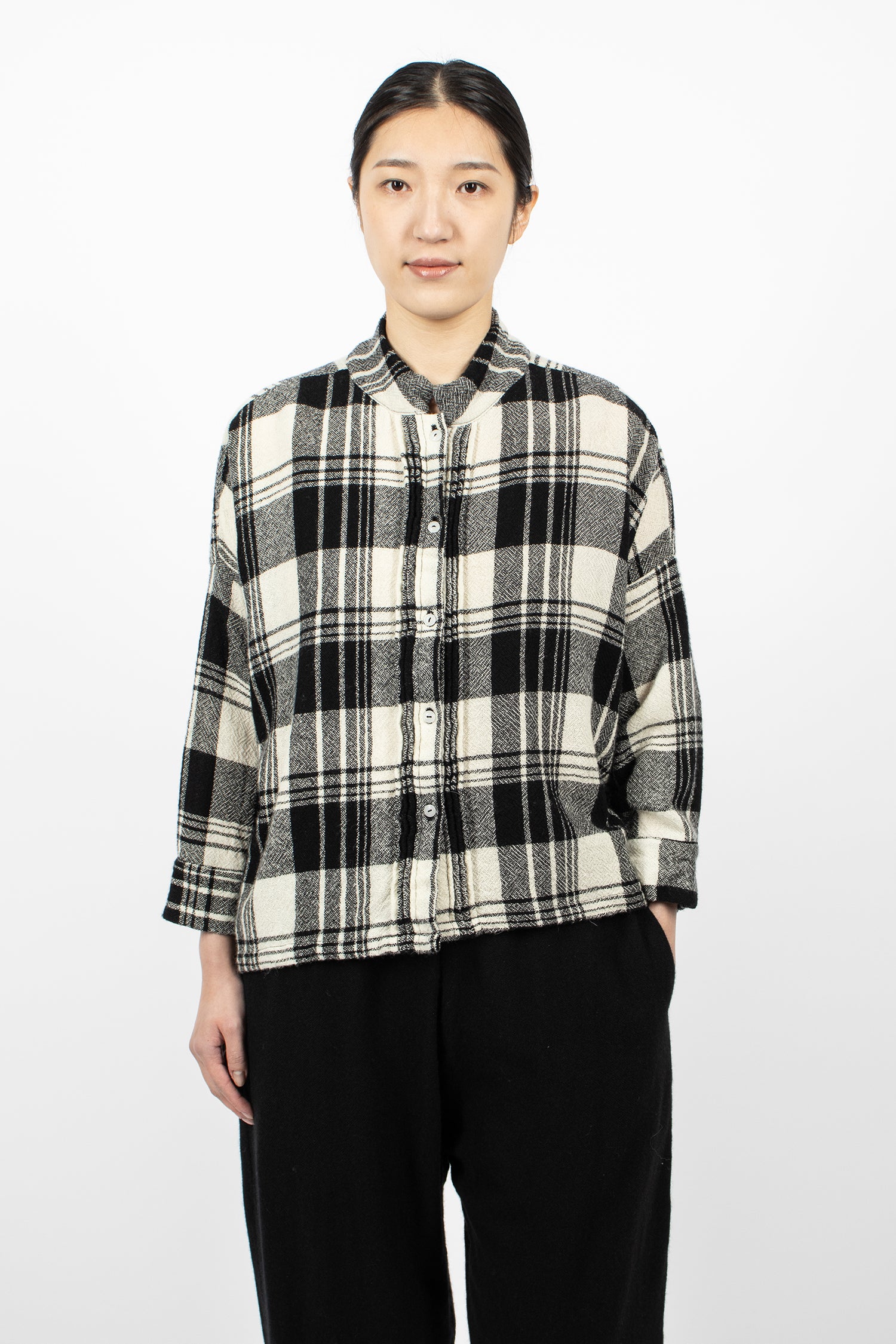 Square Wool Shirt Check