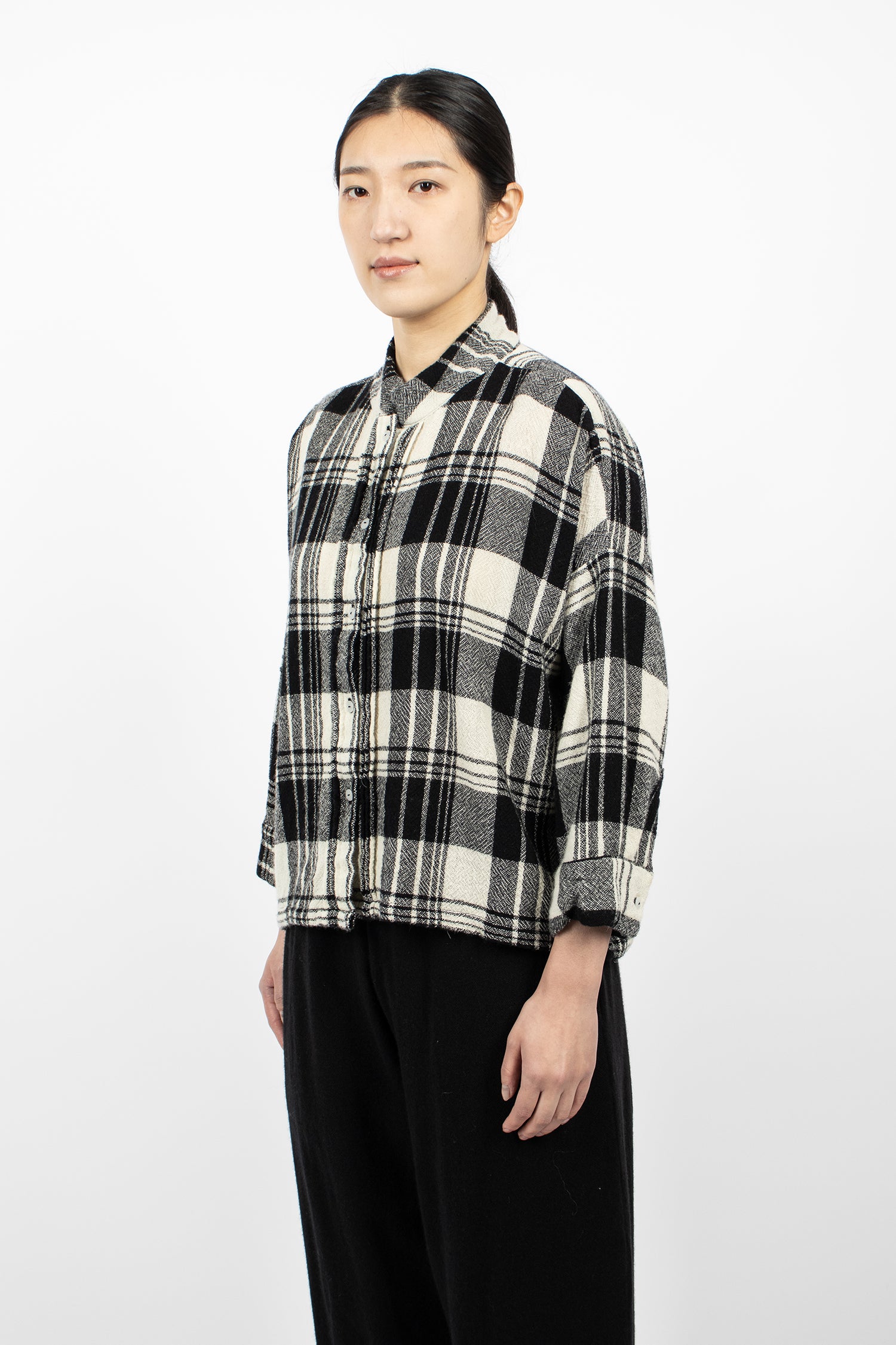 Square Wool Shirt Check