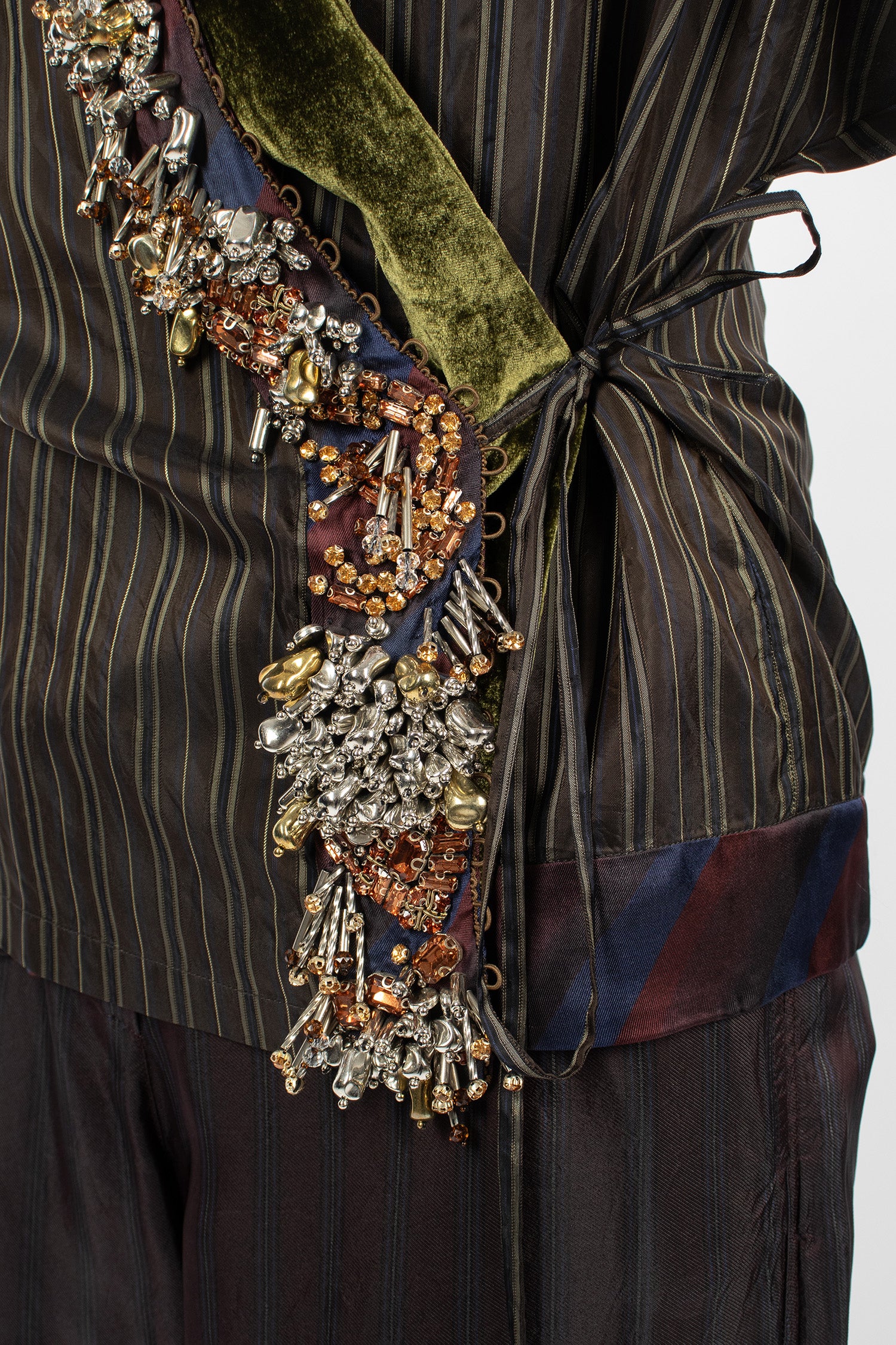 Asymmetrical Wrap Shirt Brown