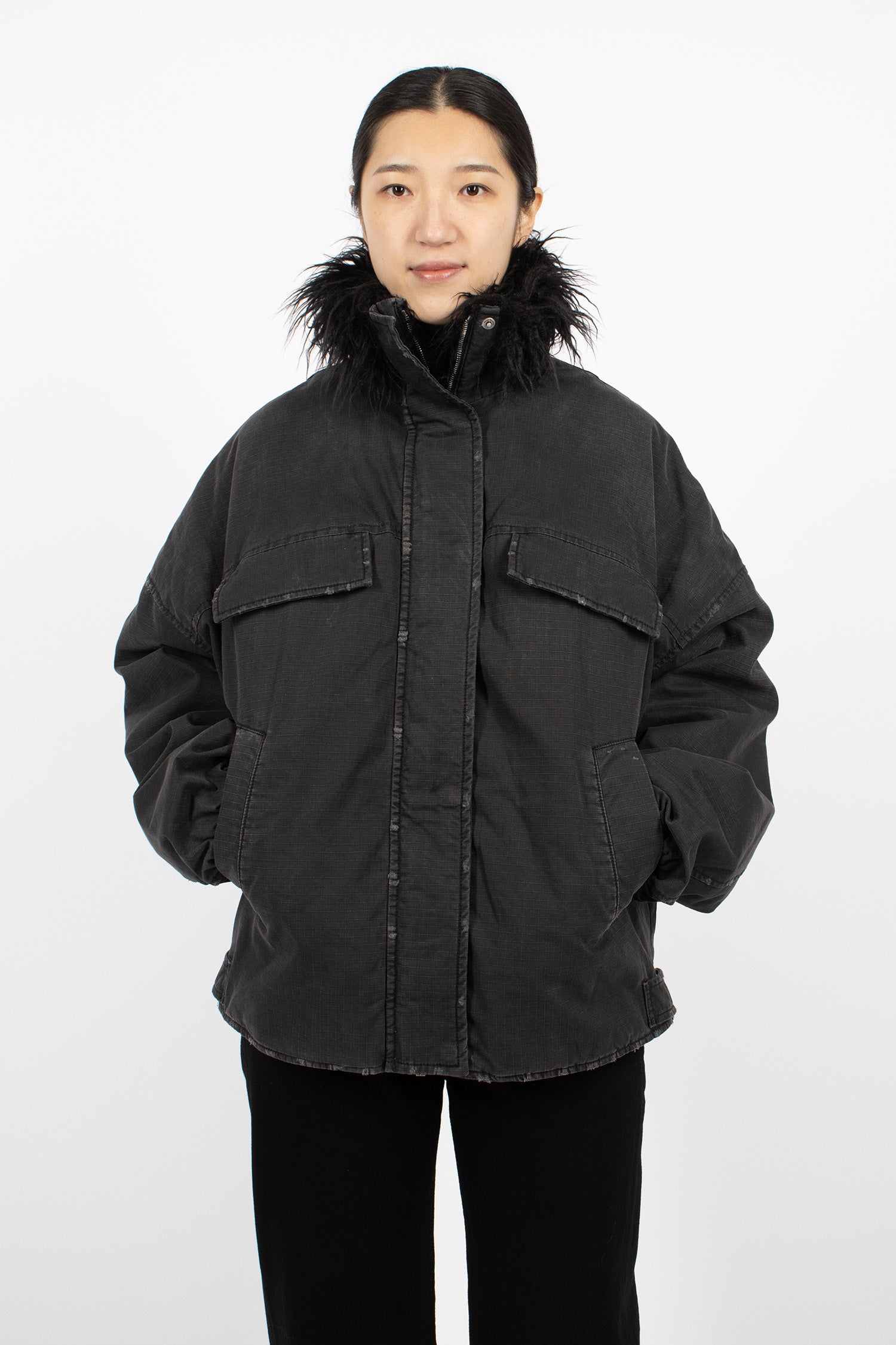 Coated Jacket Black