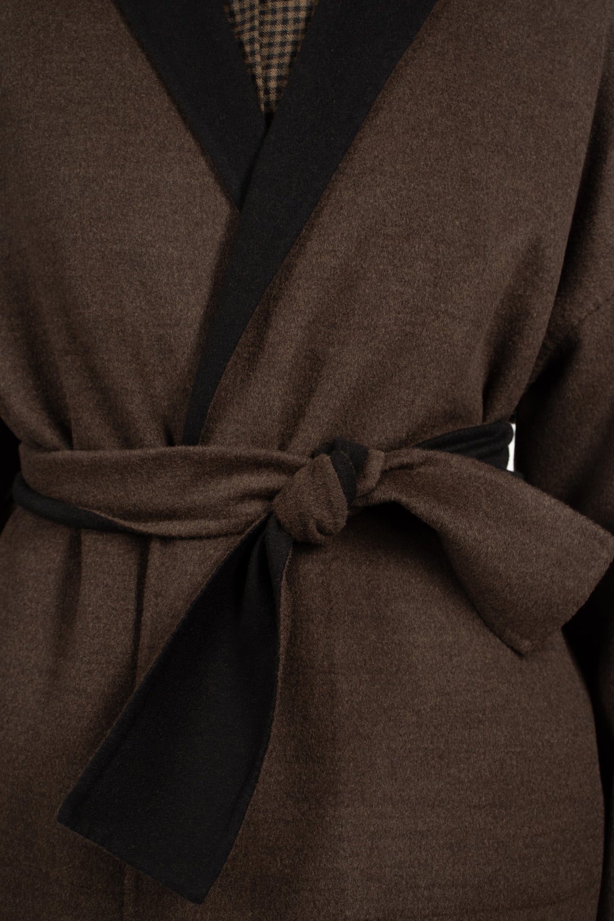 Gladiolus Reversible Long Coat Black/Brown
