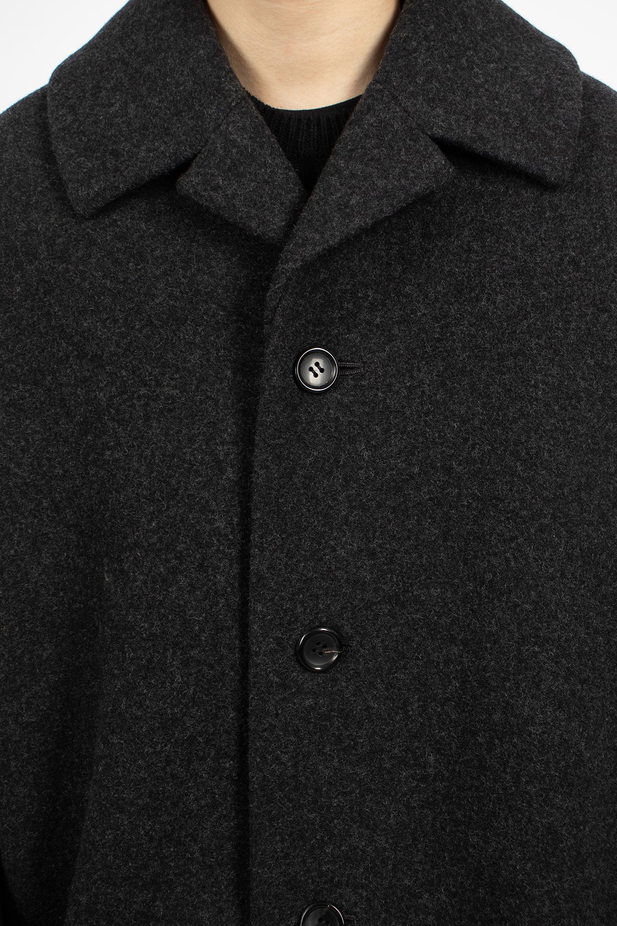 A-Line Wool Coat Charcoal Grey