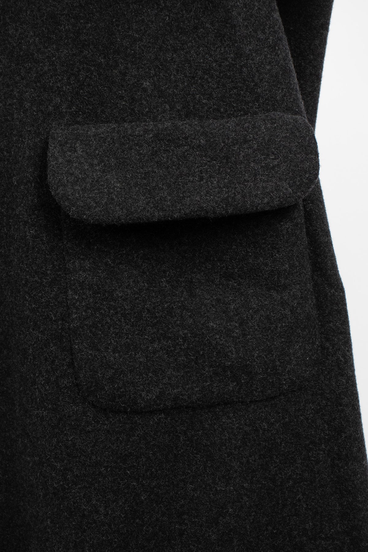 A-Line Wool Coat Charcoal Grey