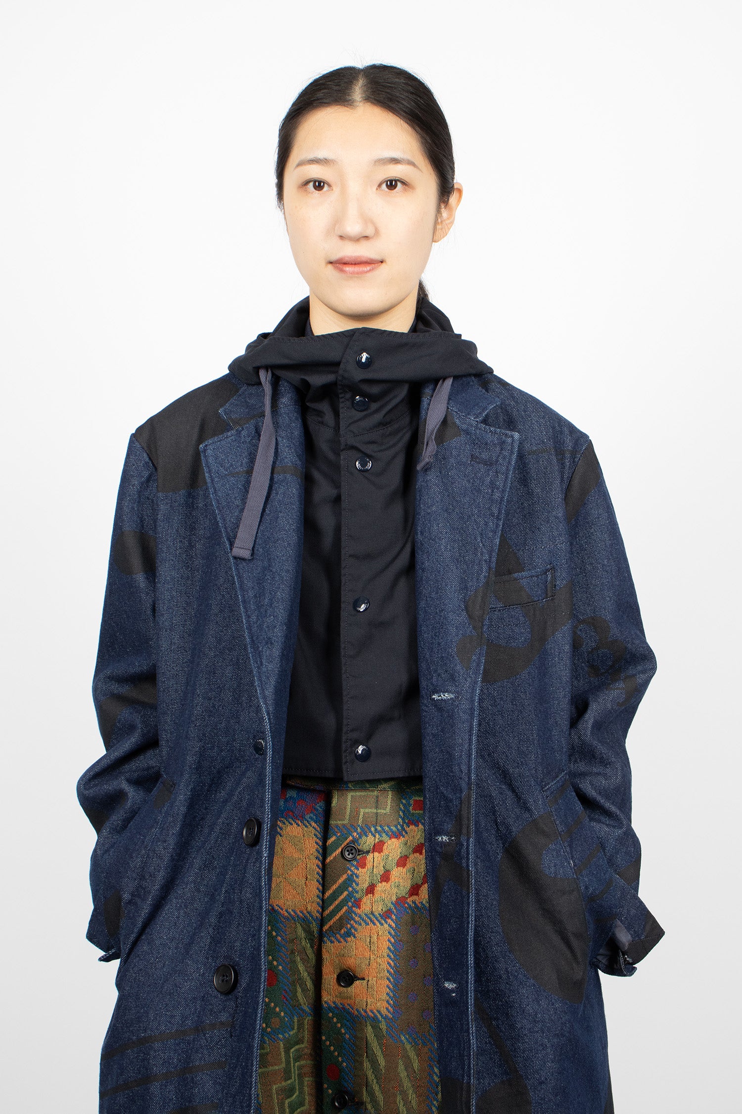 Chester Coat Indigo/Music Note Print