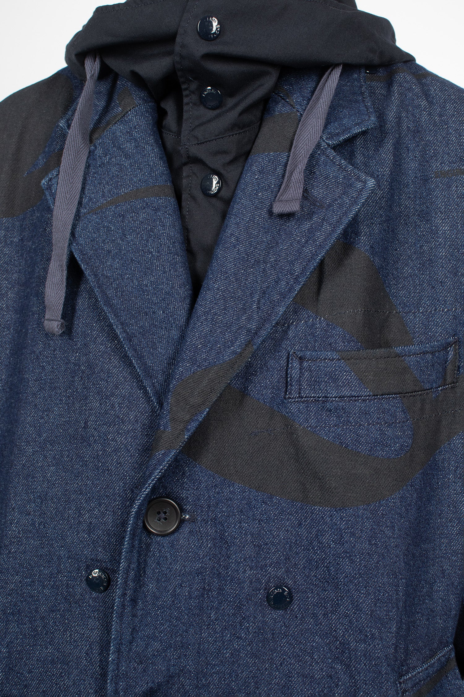 Chester Coat Indigo/Music Note Print