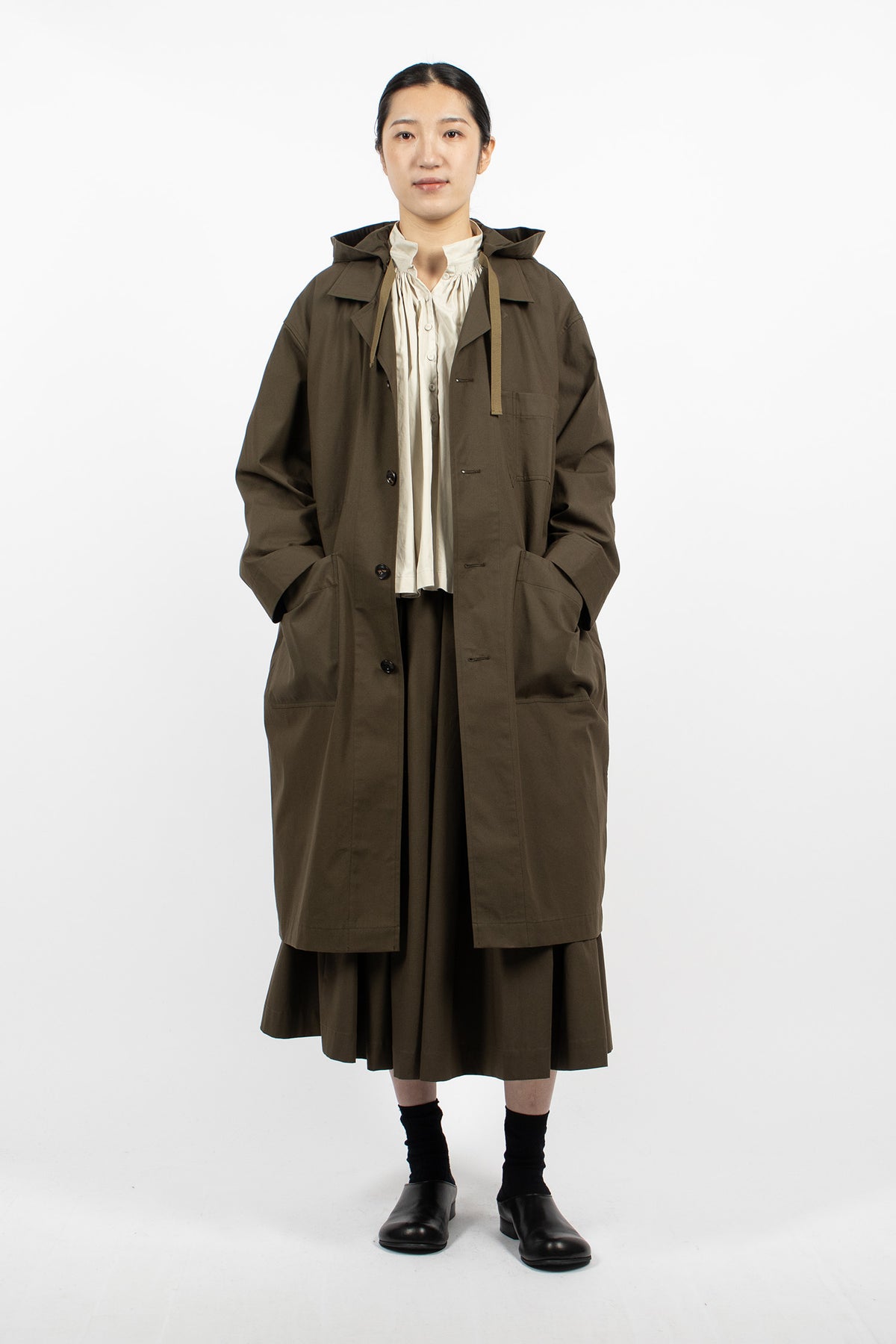 Matisse Water Repellent Coat Olive Green