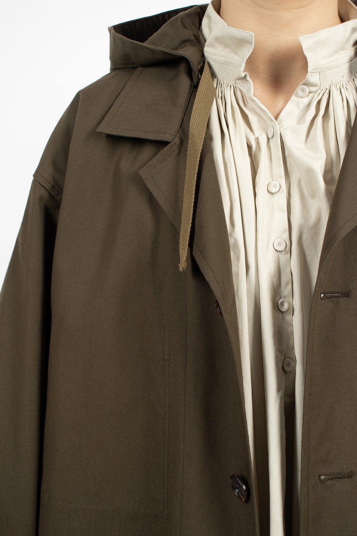Matisse Water Repellent Coat Olive Green