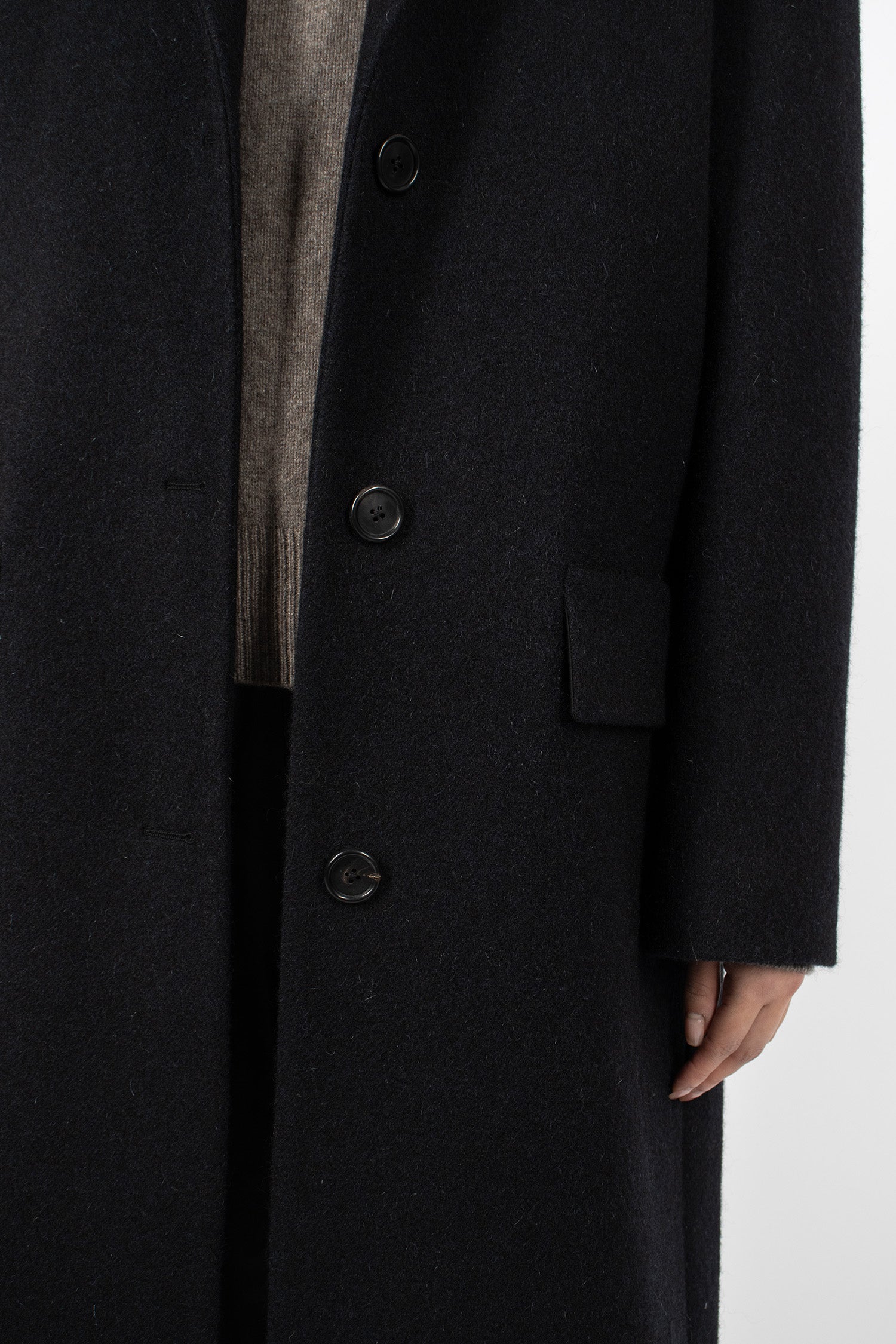 Wool Melton Overcoat Midnight