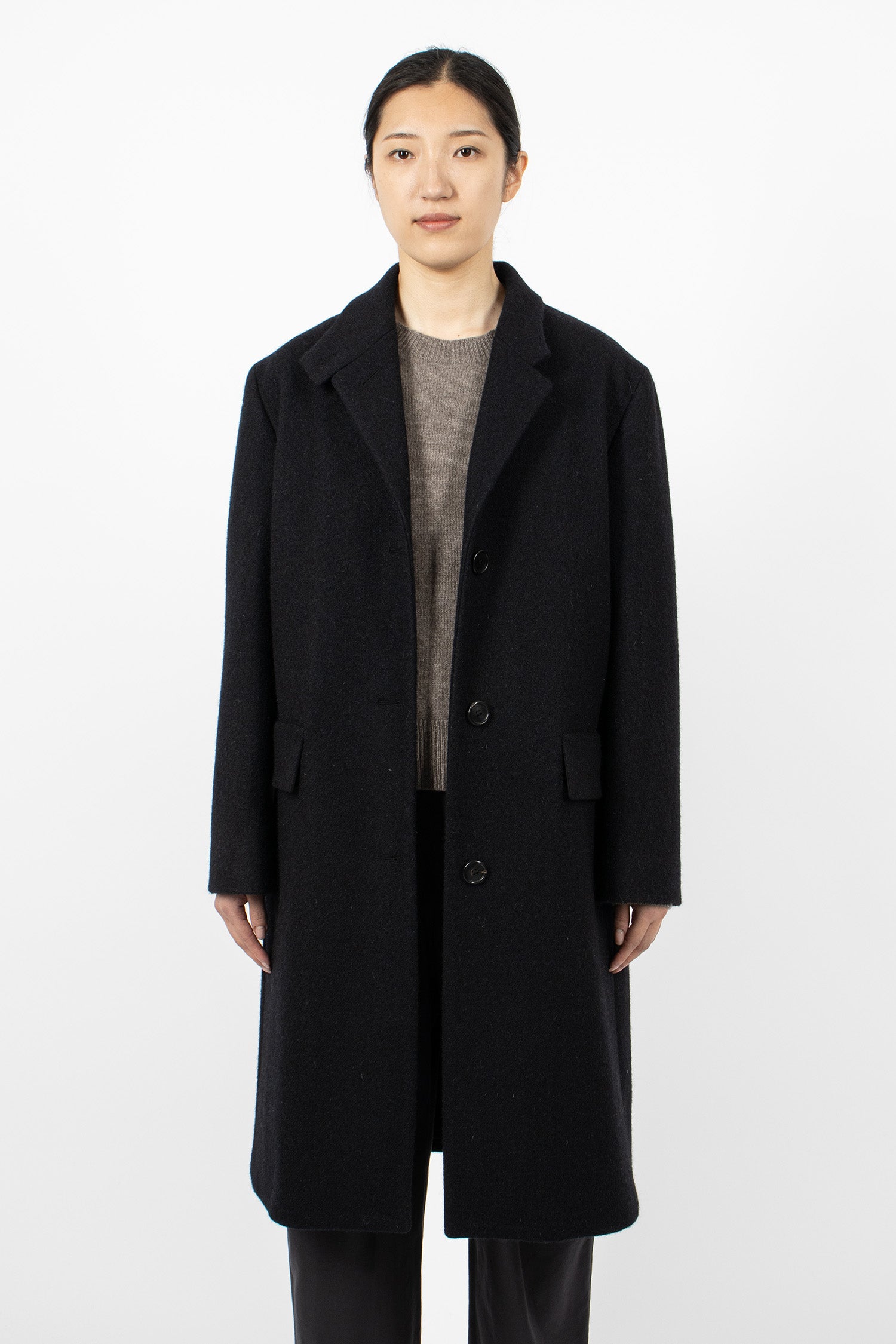 Wool Melton Overcoat Midnight