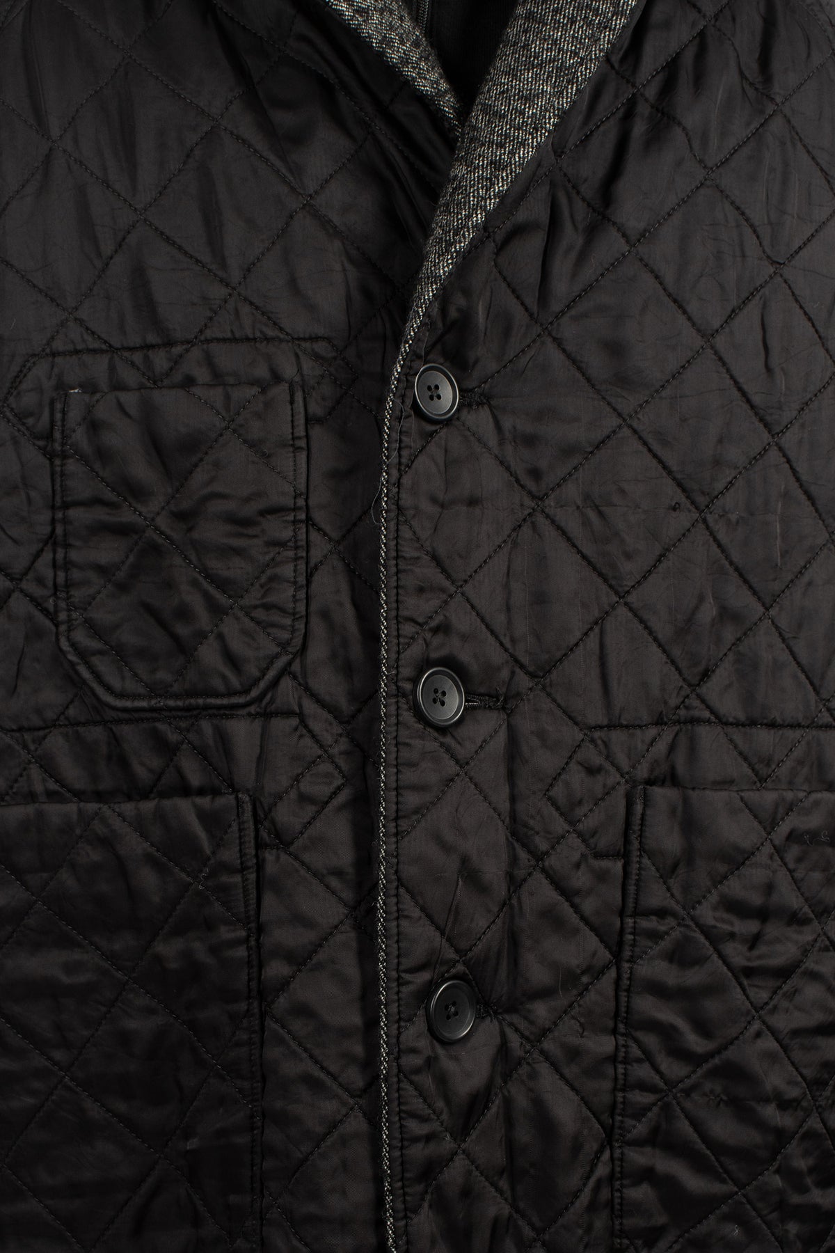 Shawl Collar Reversible Coat Charcoal/Black