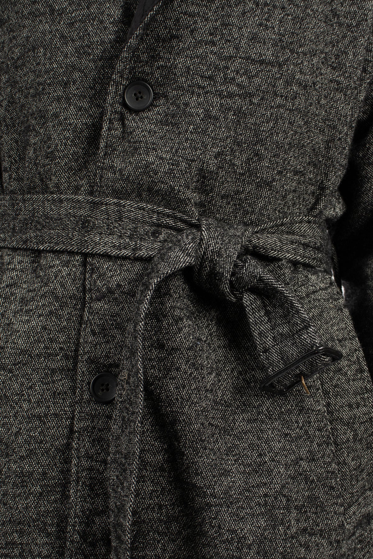 Shawl Collar Reversible Coat Charcoal/Black