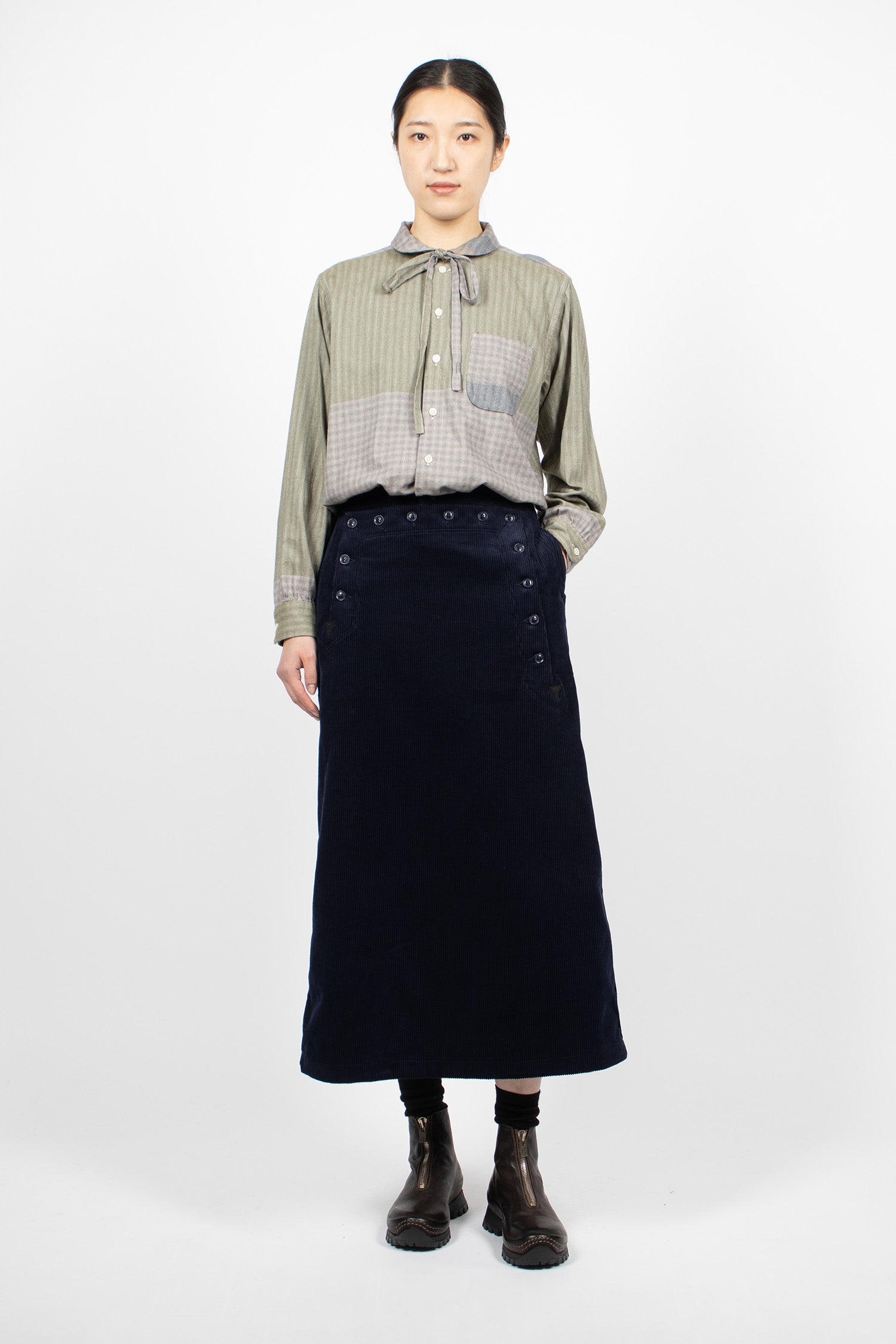 Sailor Skirt Navy Corduroy