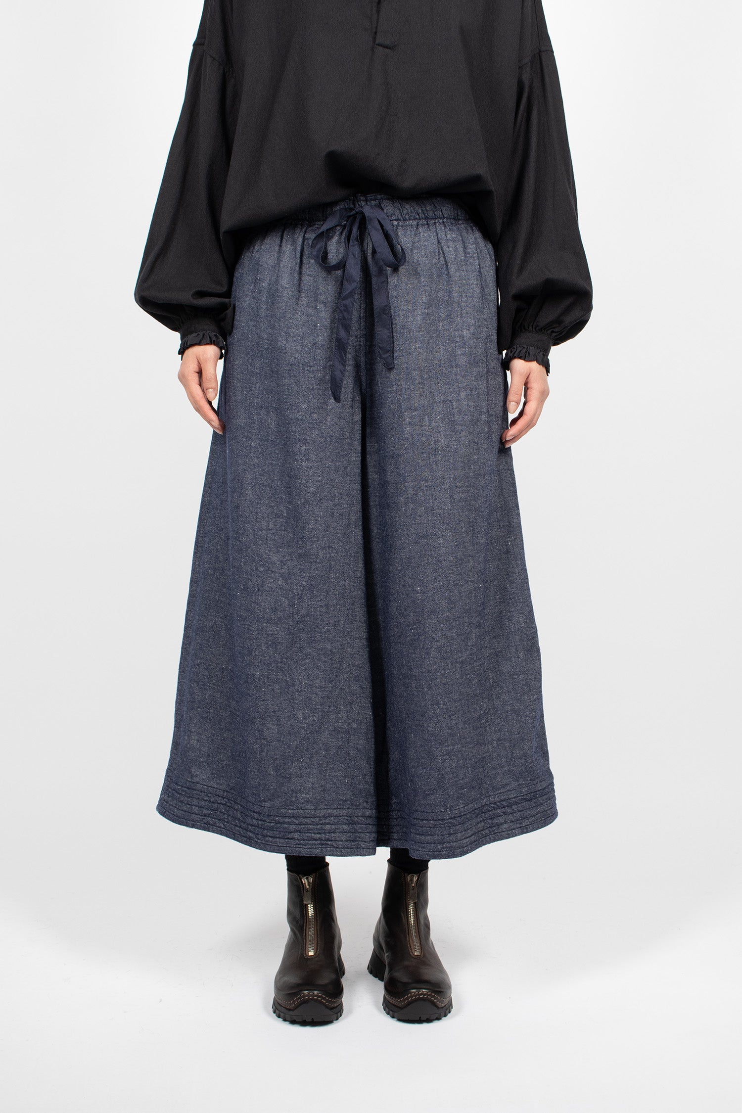 Coulisse Linen/Wool Pants Blue