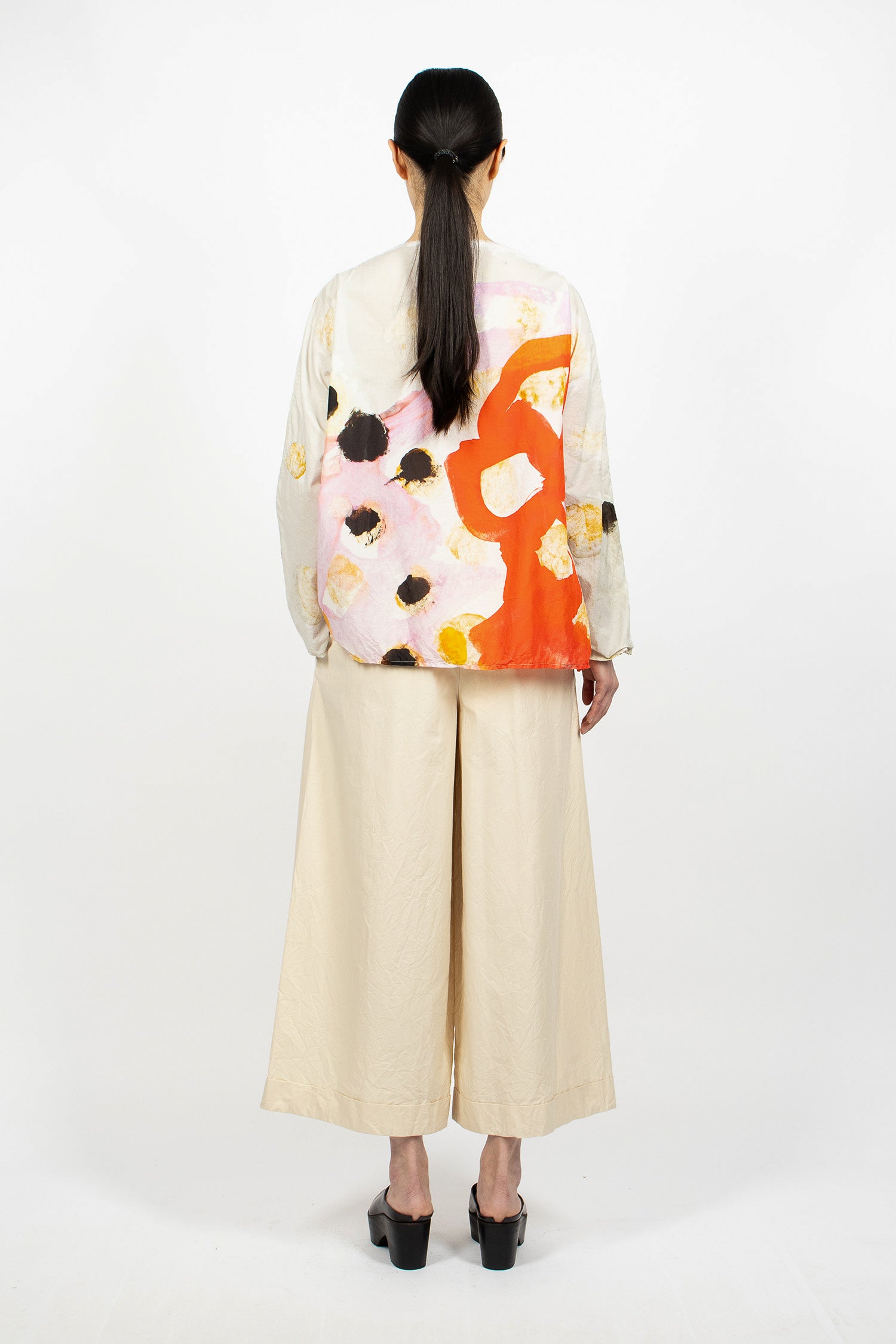 Wide Pyjama Trousers Cream