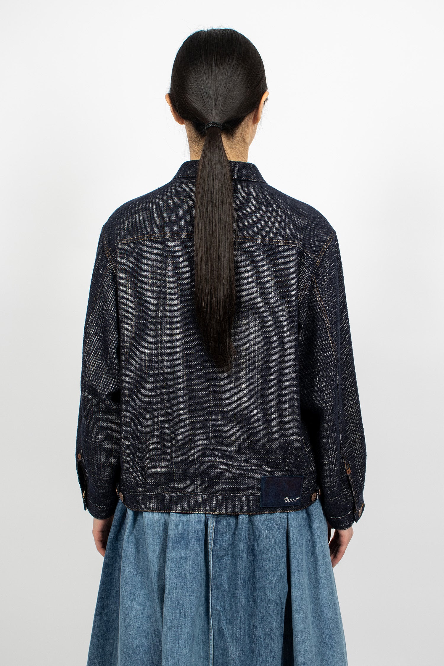 101X Woven Denim Silk Jacket Navy