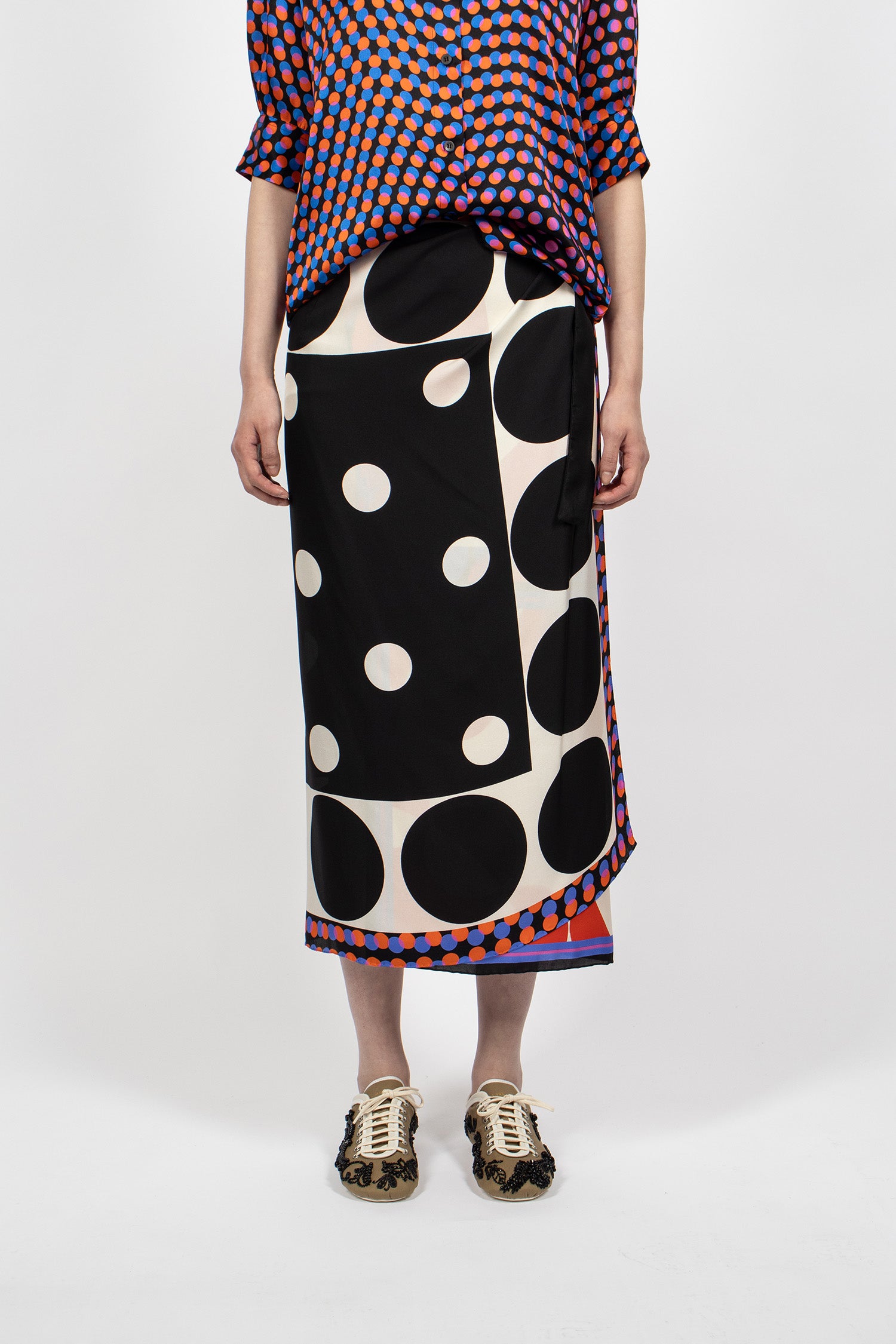 Long Wrap Scarf-Skirt Dessin A