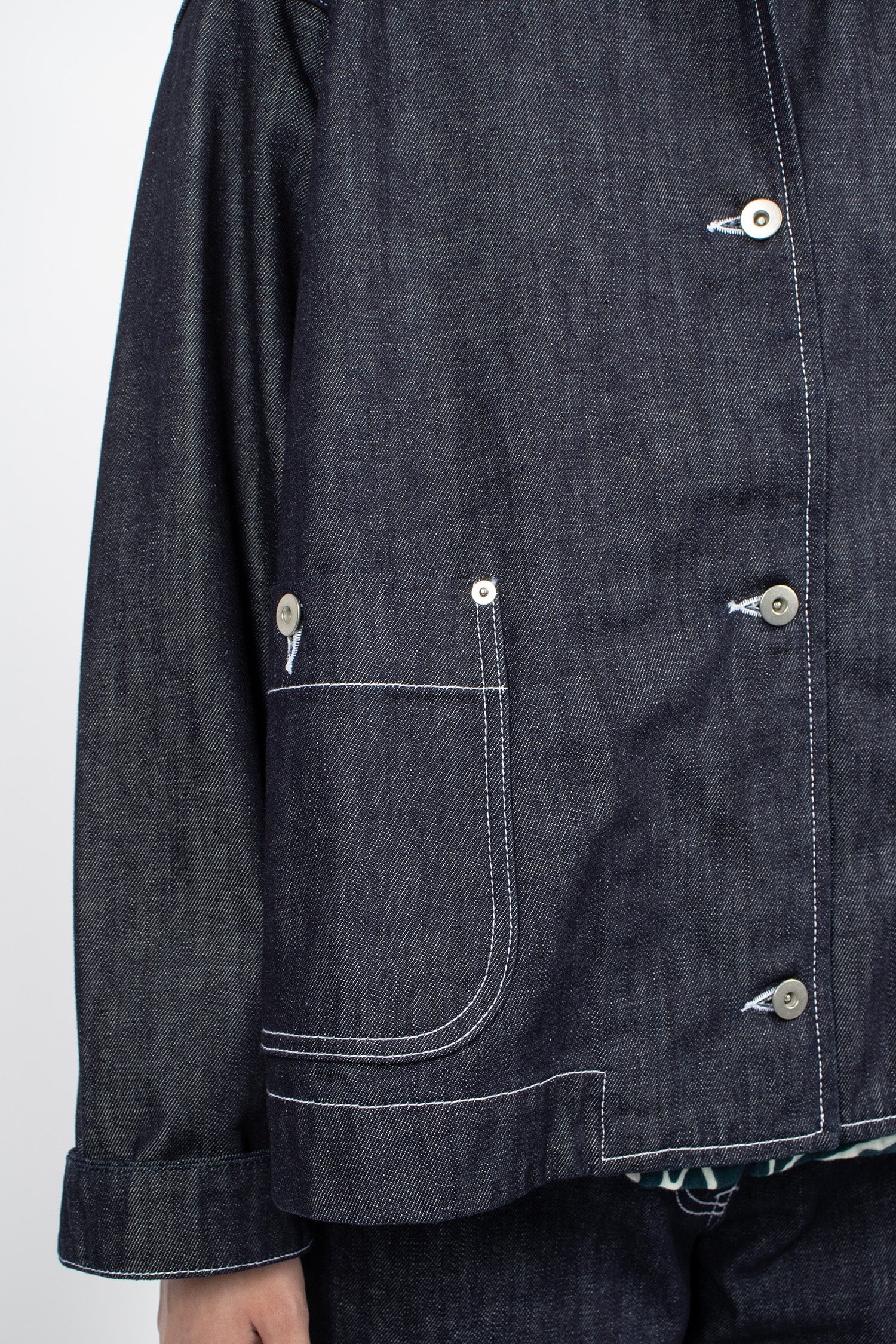 Drays Travail Denim Jacket Dark Indigo