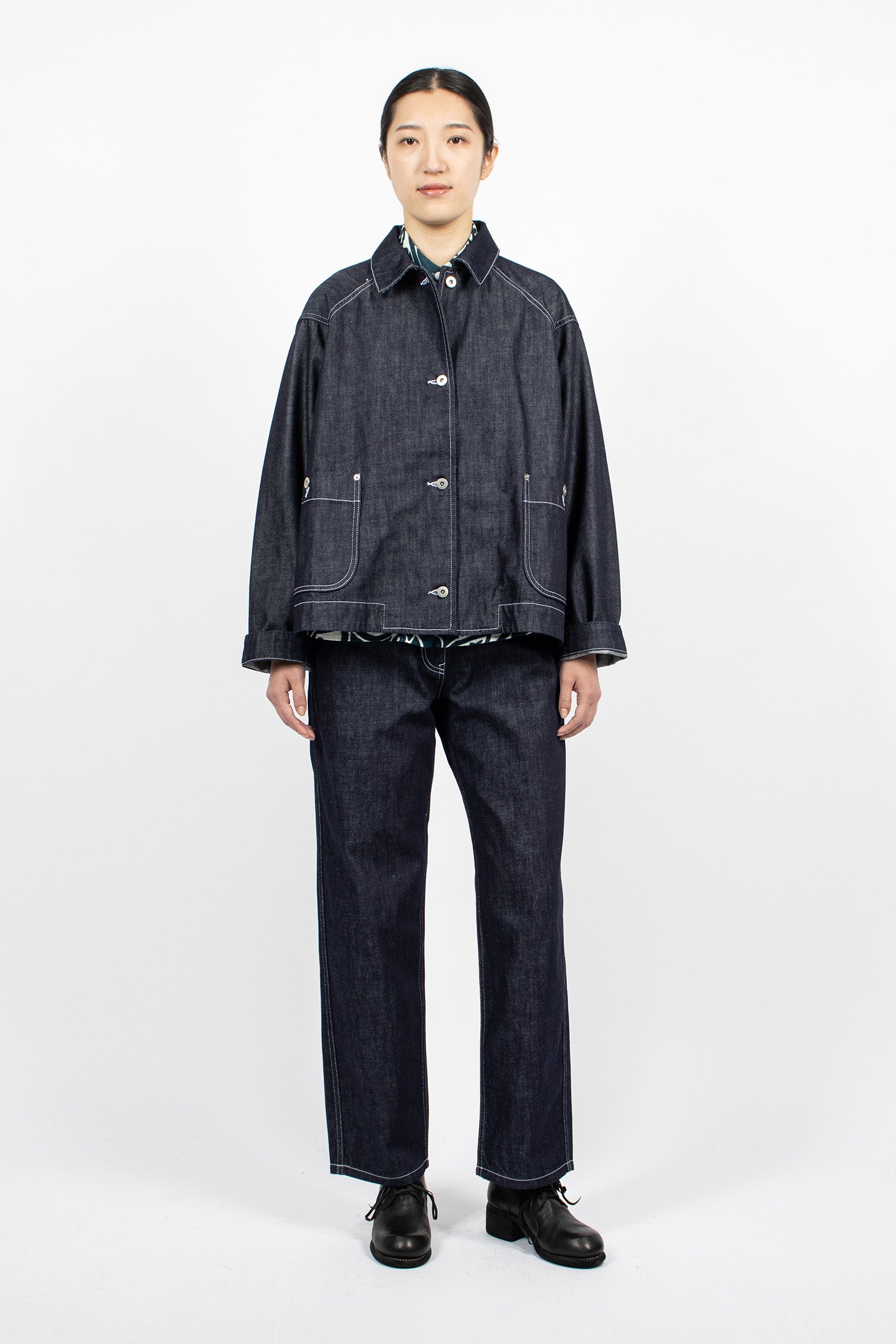 Drays Travail Denim Jacket Dark Indigo