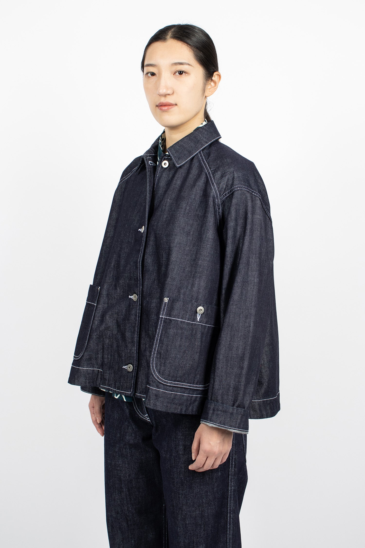 Drays Travail Denim Jacket Dark Indigo