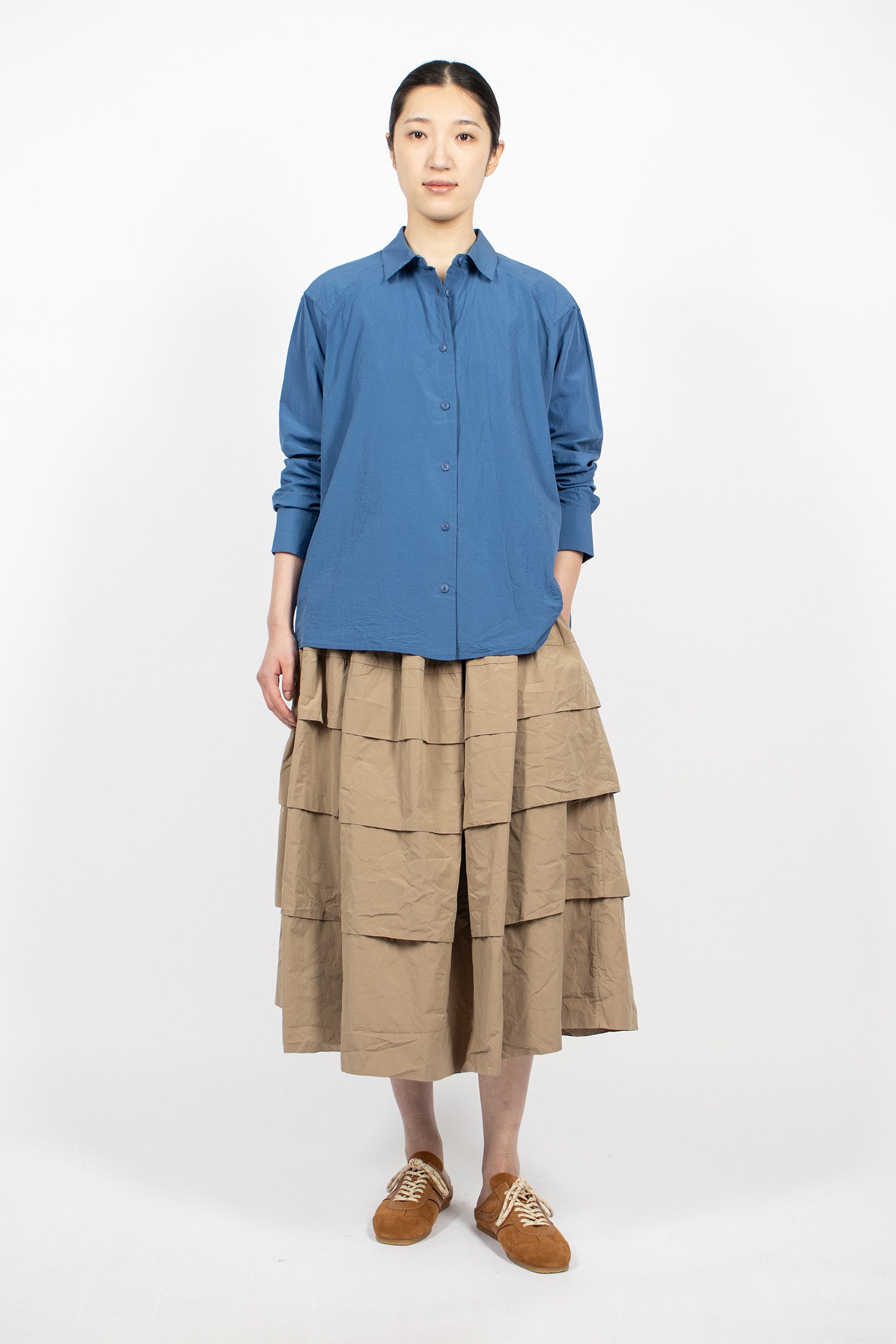 Drays Travail Shirt Mid Blue