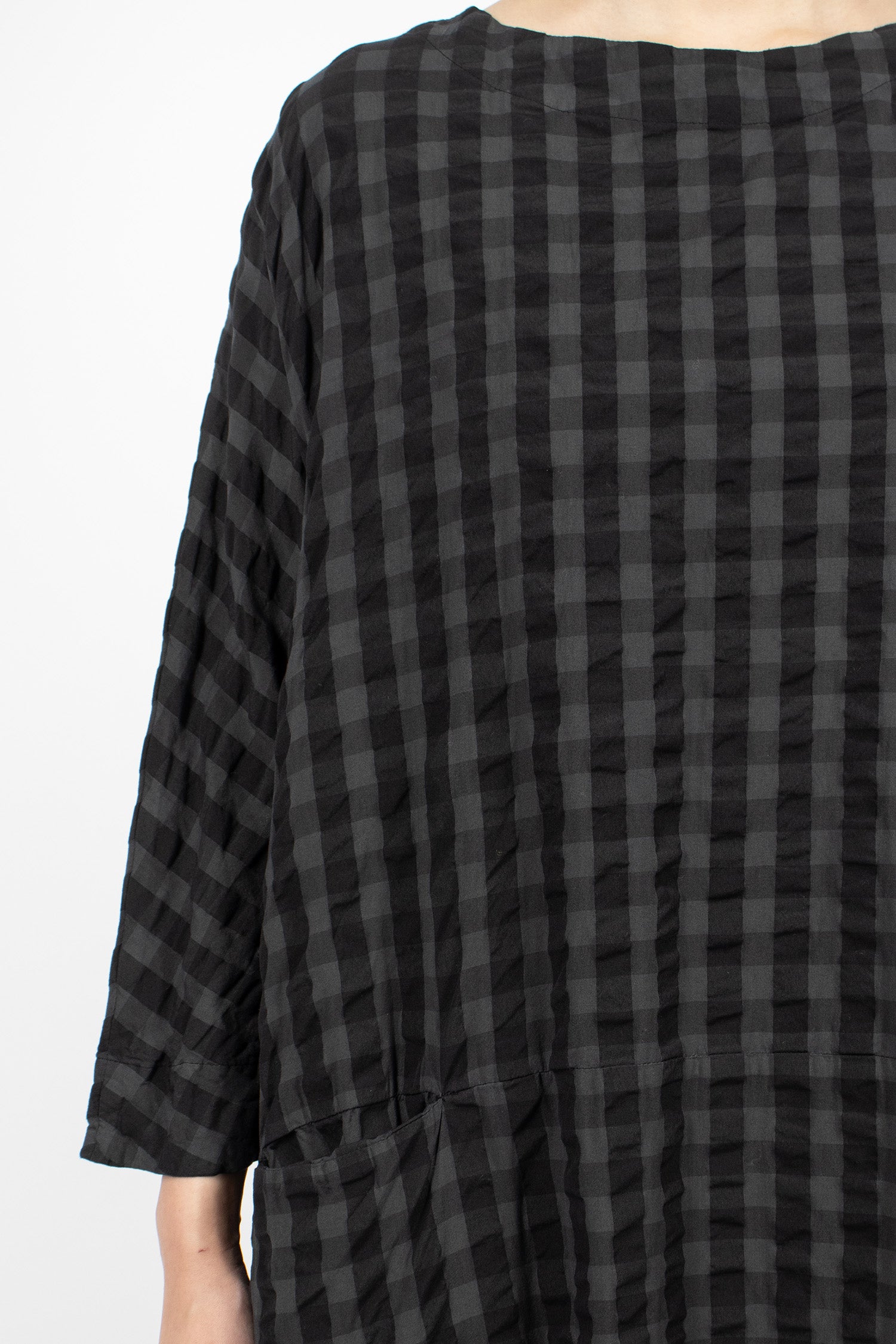 Nb Dress Slate Gingham