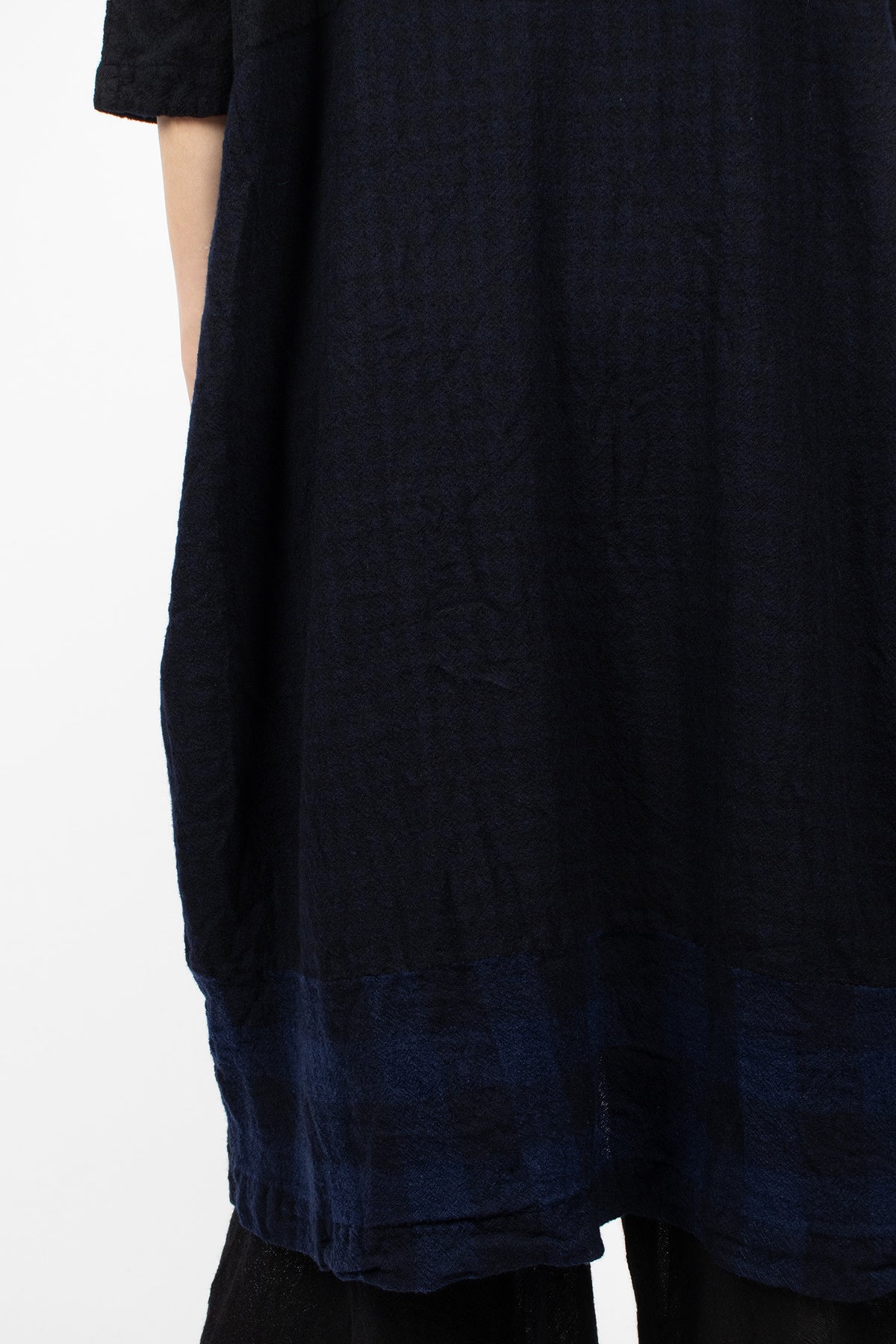 20.07.06 Washed Wool Dress Blue/Black