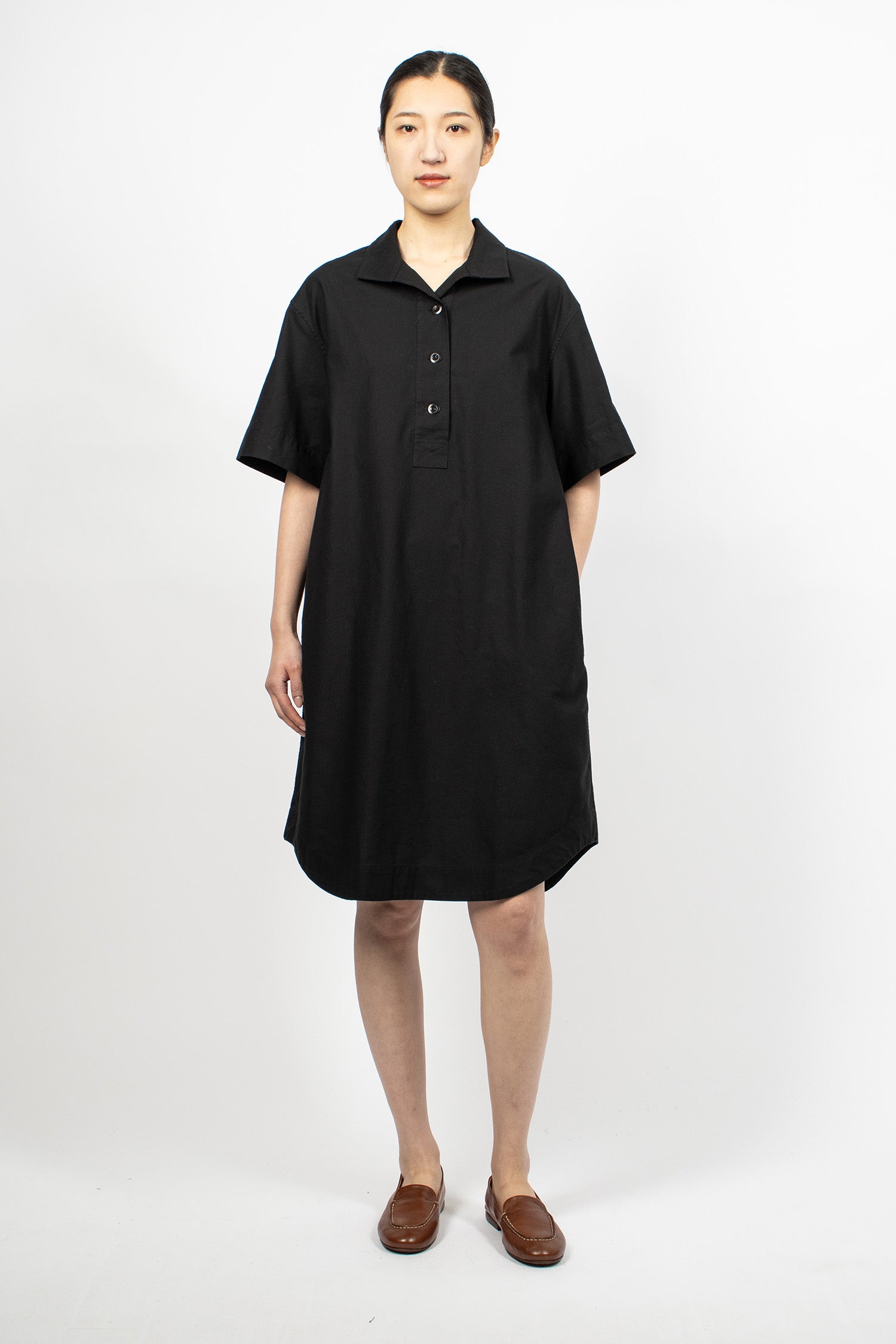 Pull On Shirt Dress Black