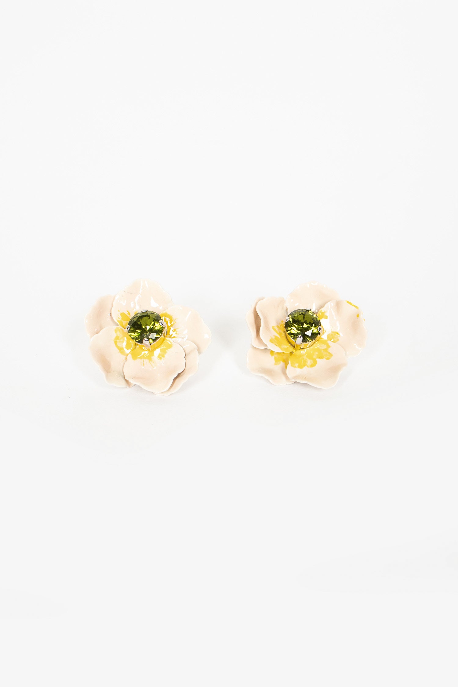 Blooming Poppy Earrings Pink/Green