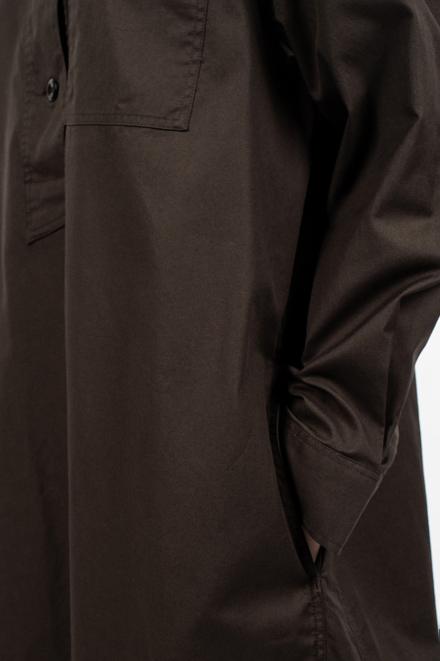 Collarless Swing Dress Ebony