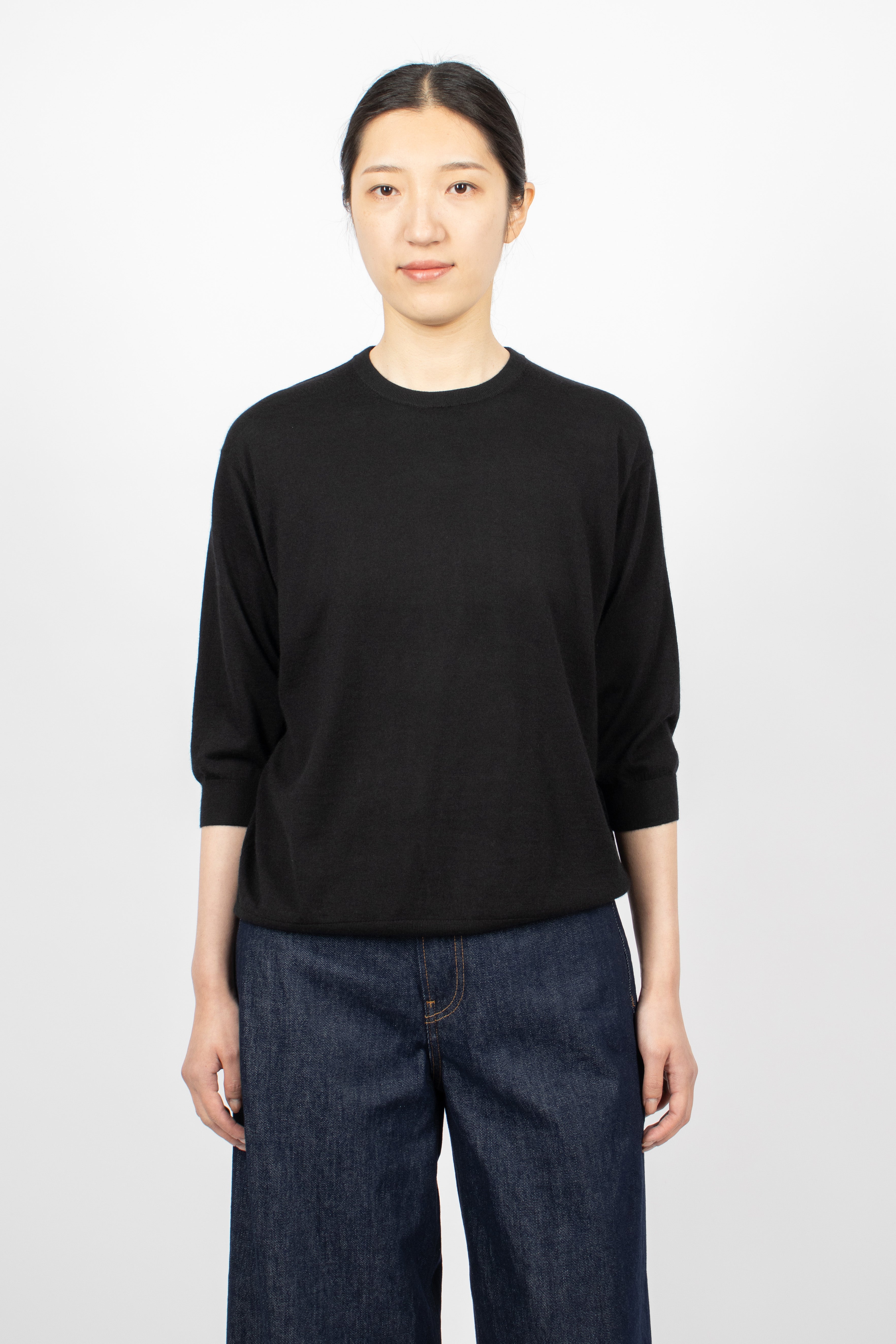 Elbow Crew Knitwear Black