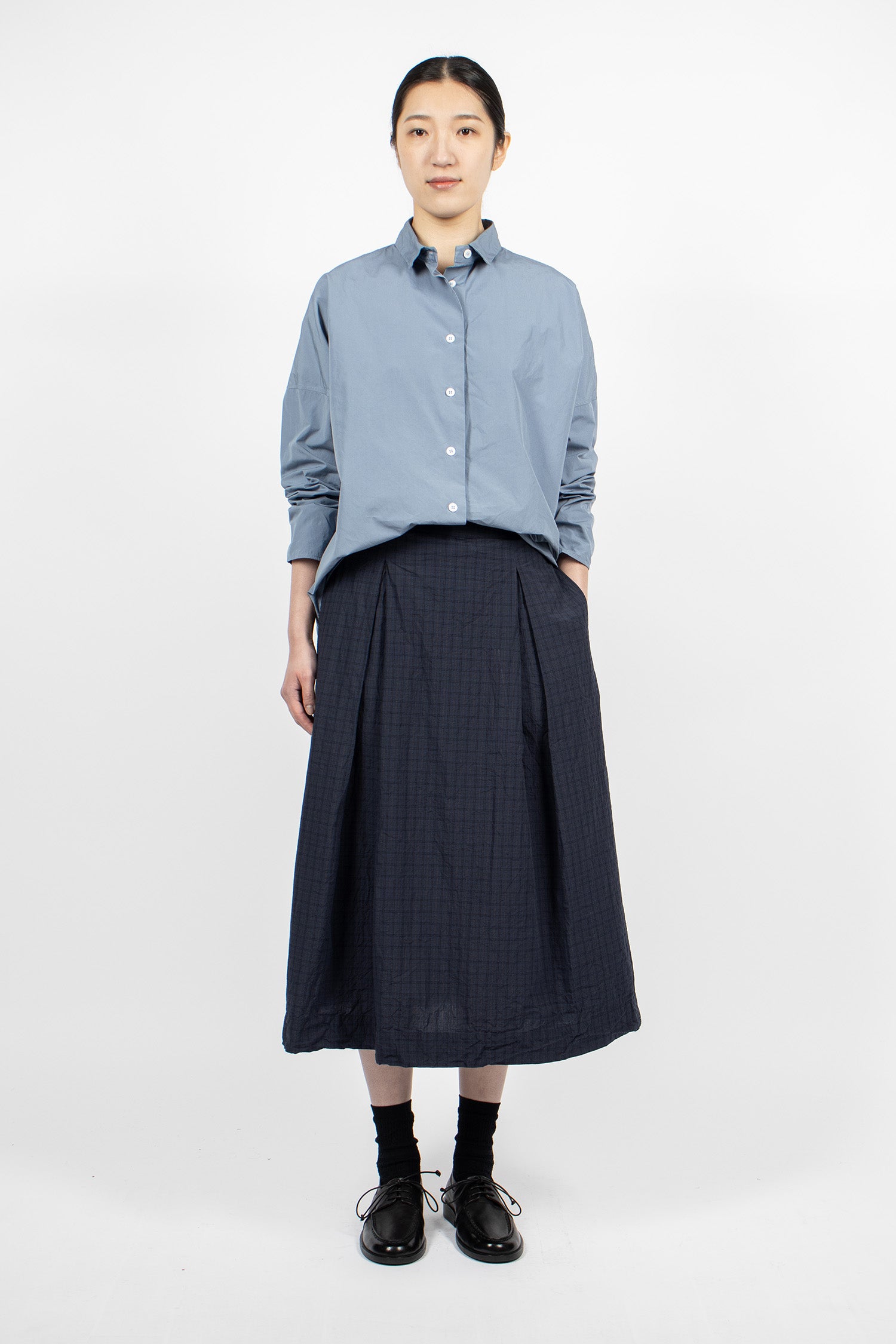 Emma Skirt Navy Check