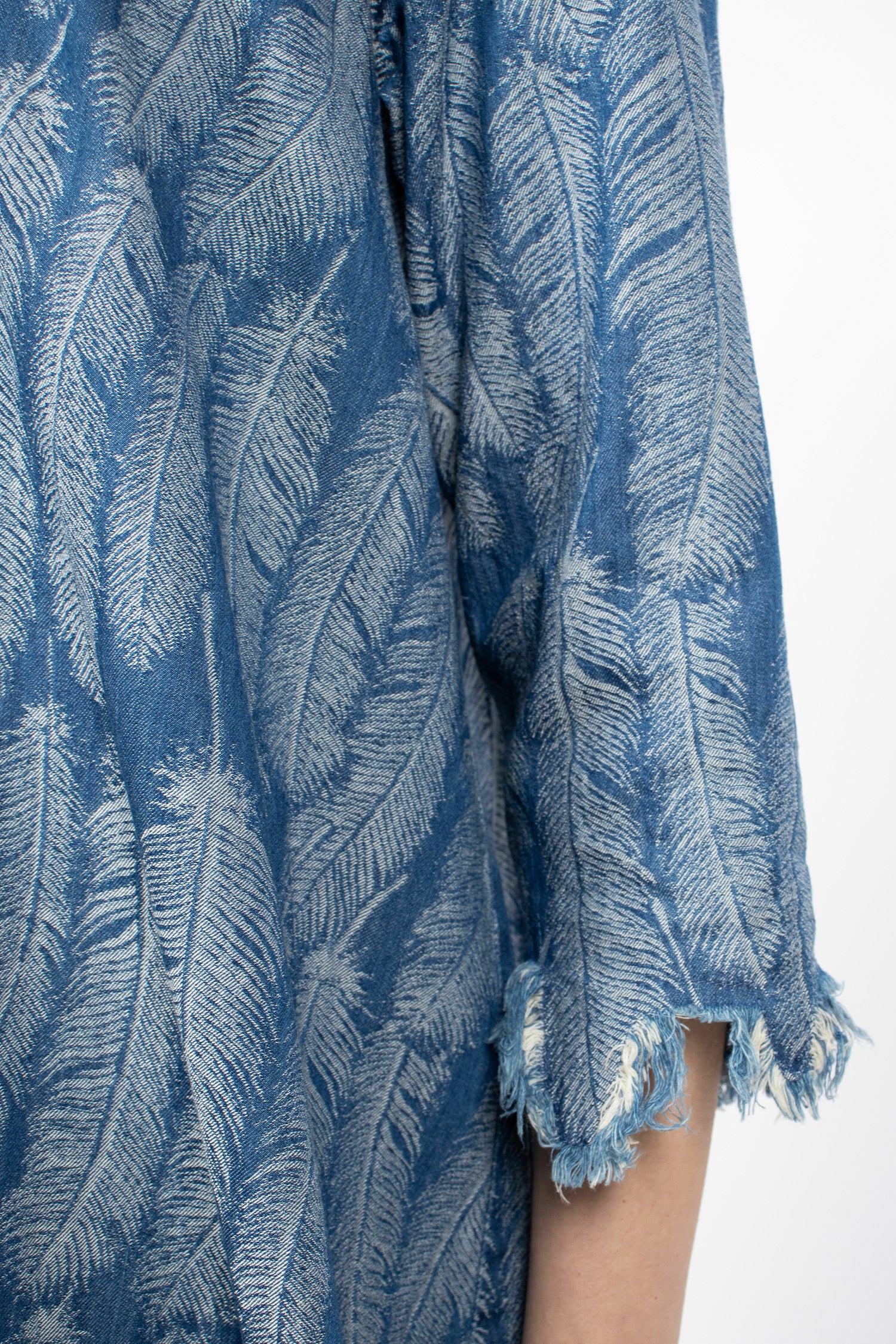 5oz Denim Feather Dress Light Blue