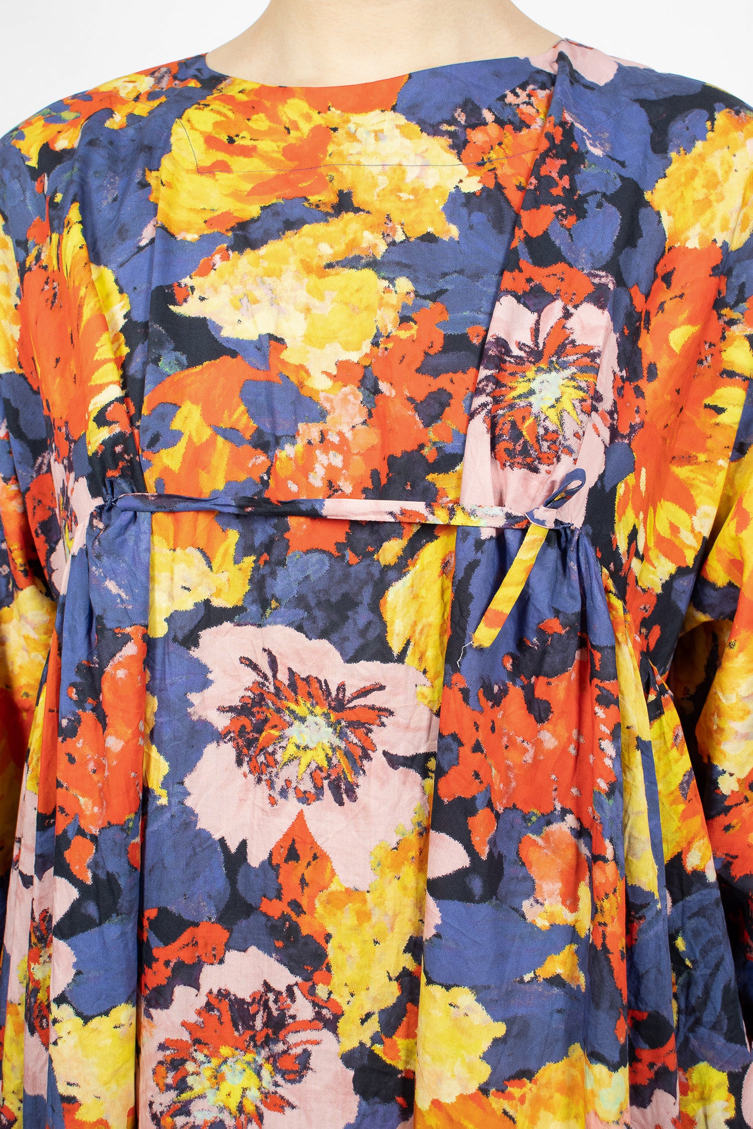 Newpride Dress Navy Blue/Large Flowers Mix