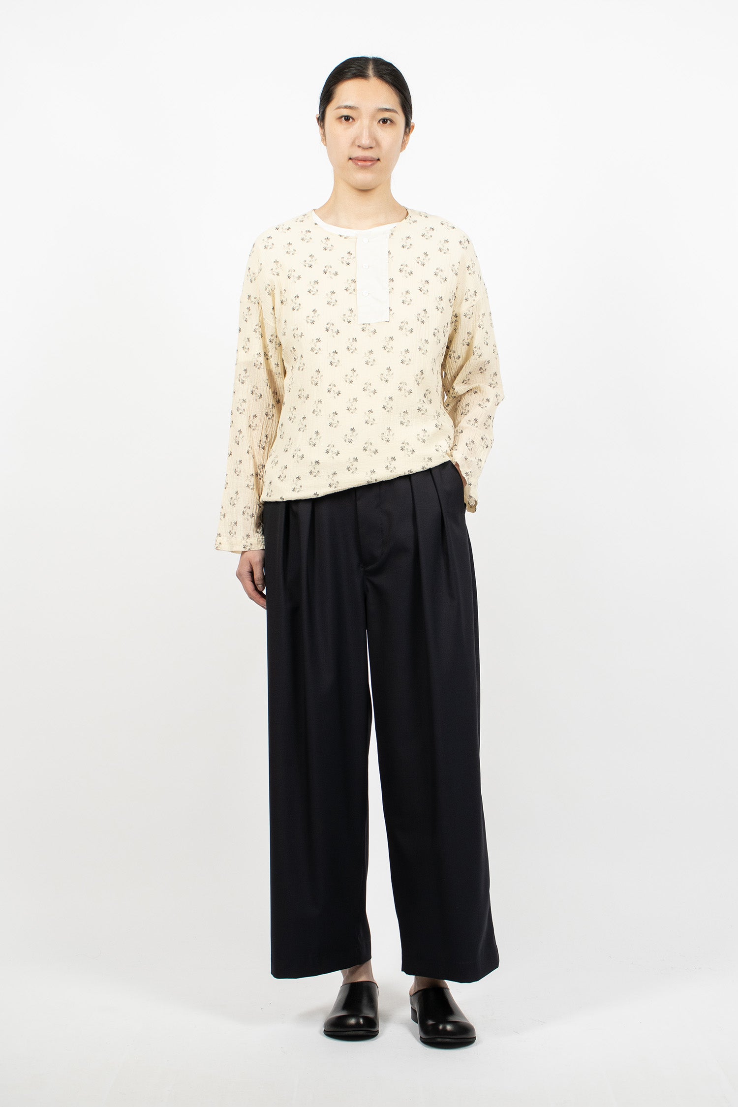 Big Henley Neck Shirt Natural