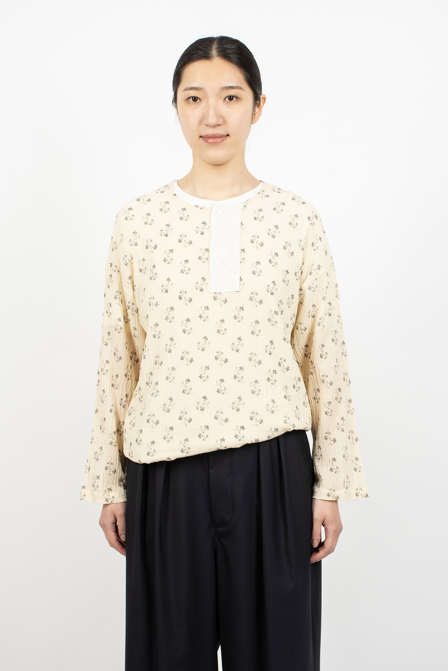 Big Henley Neck Shirt Natural