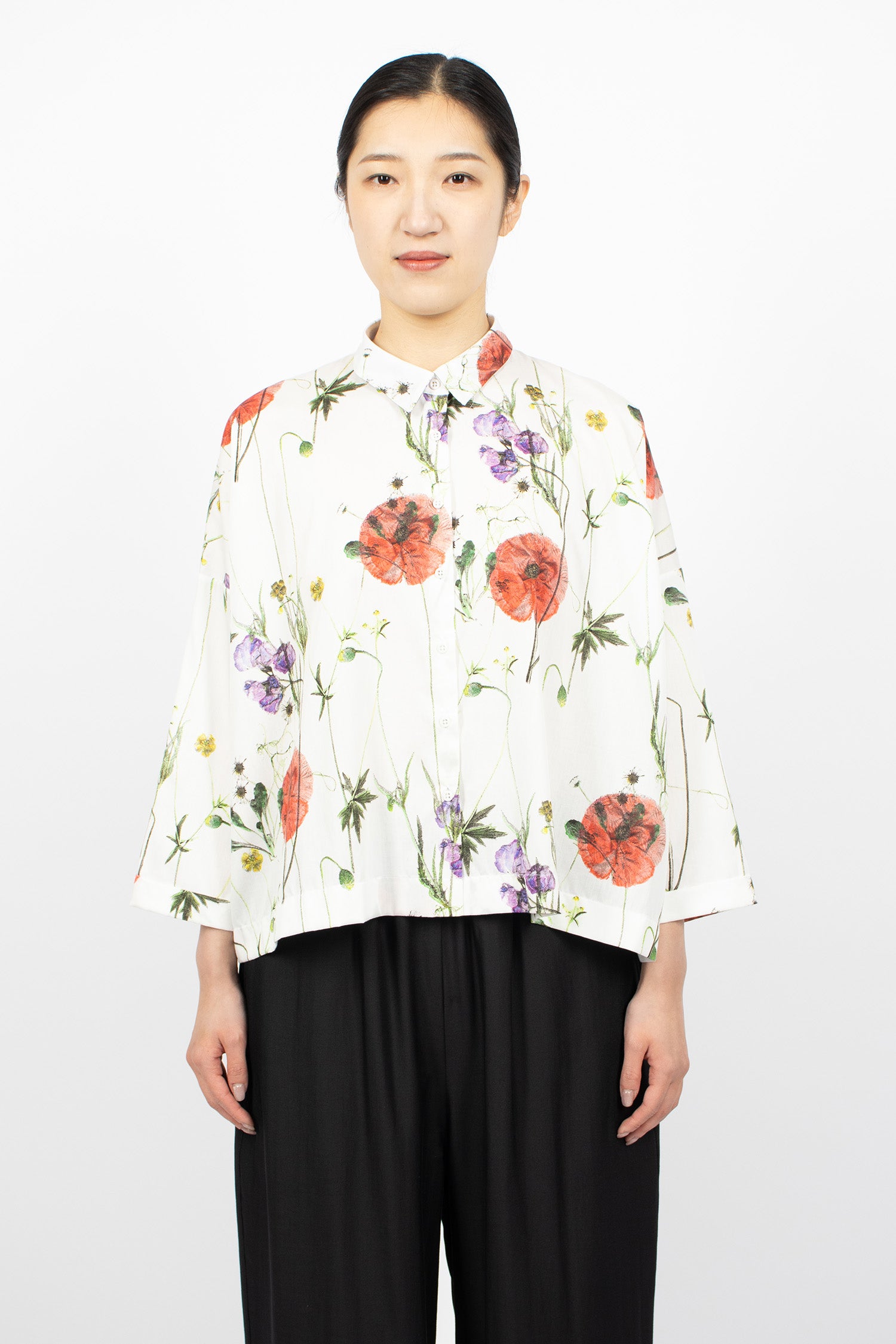 Brigitte Shirt Off-White/Bouquet