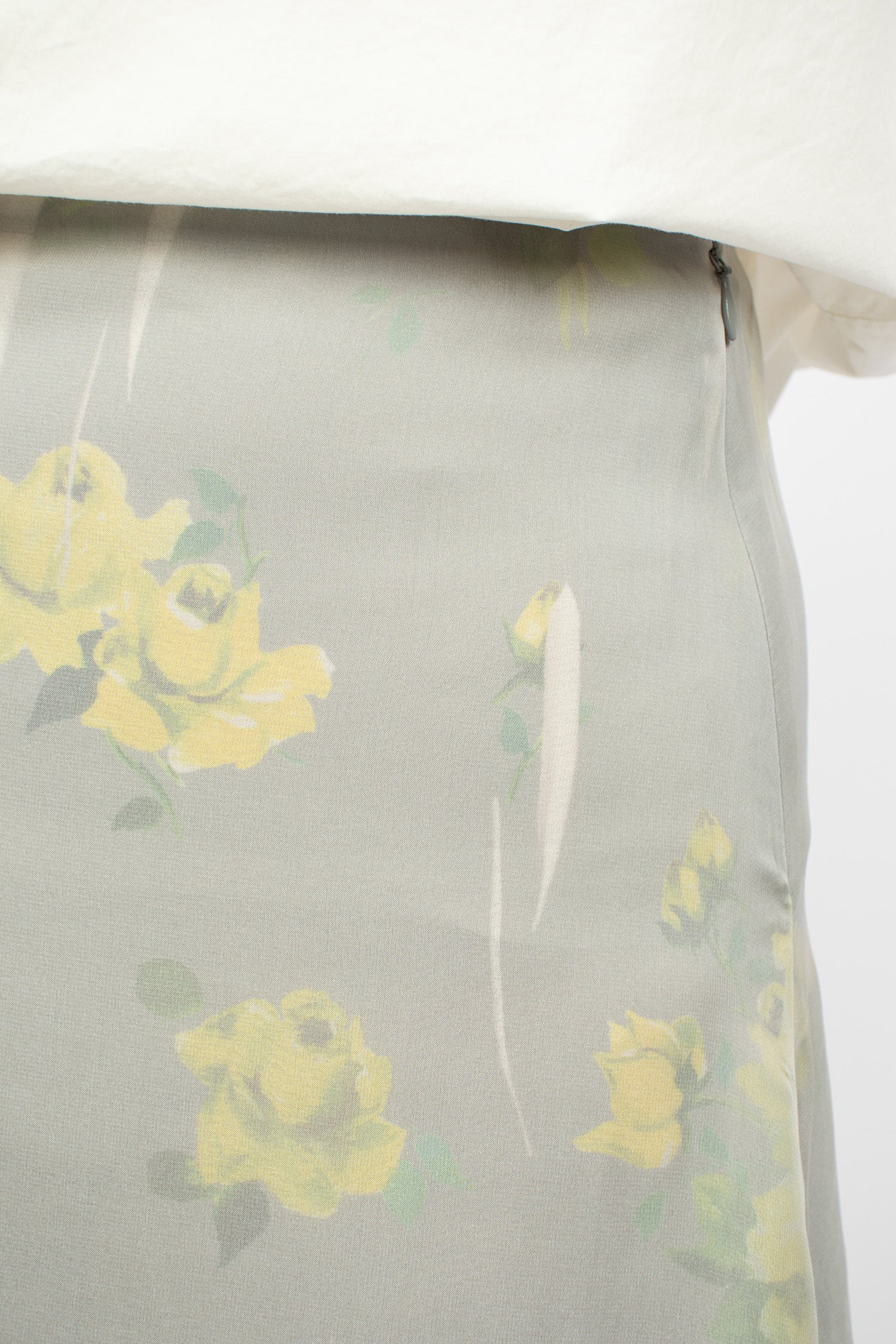 Mesh Layered Skirt Yellow/Grey