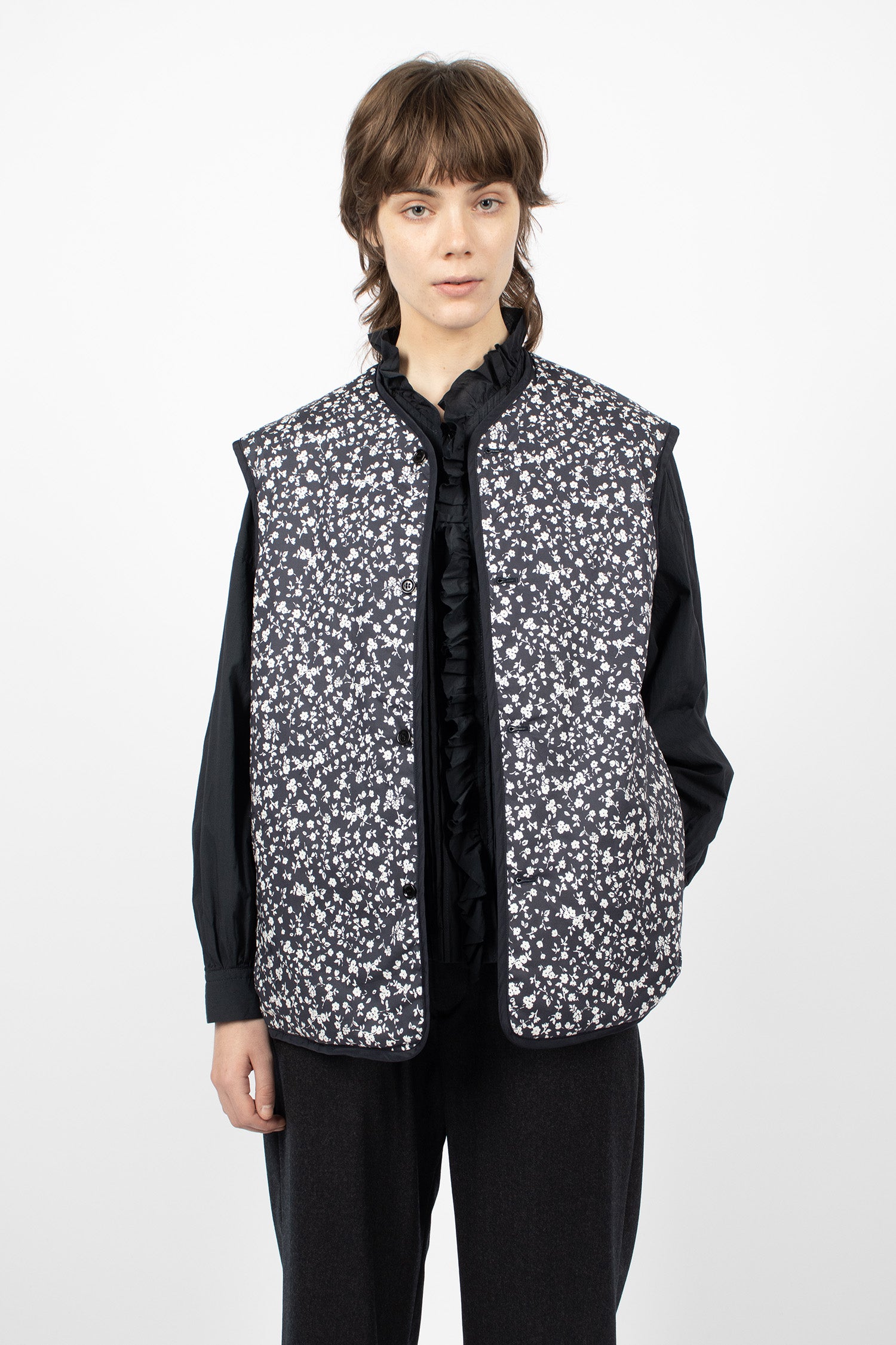 Reversible Padded Utility Vest Navy