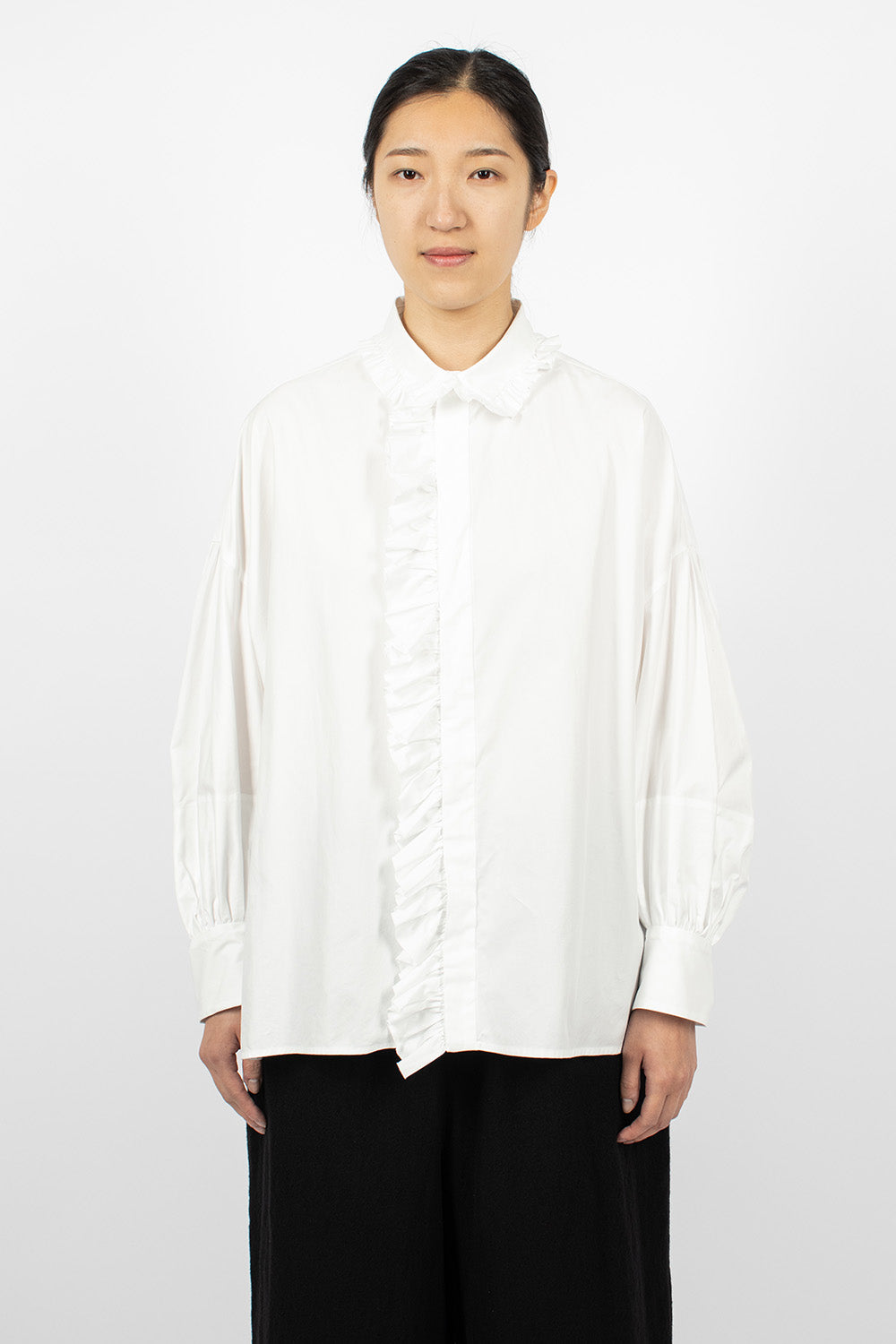Bishop Sleeve Shirt White
