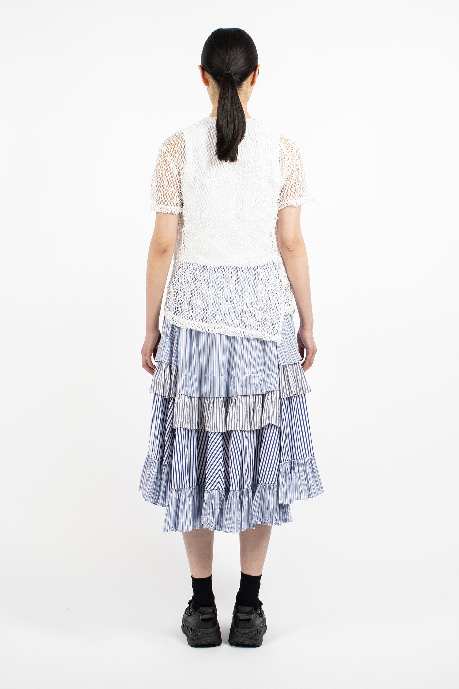 Layered Ruffle Skirt Stripe