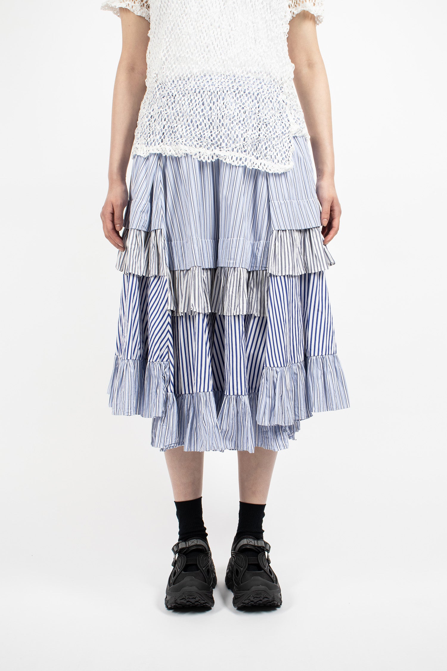 Layered Ruffle Skirt Stripe