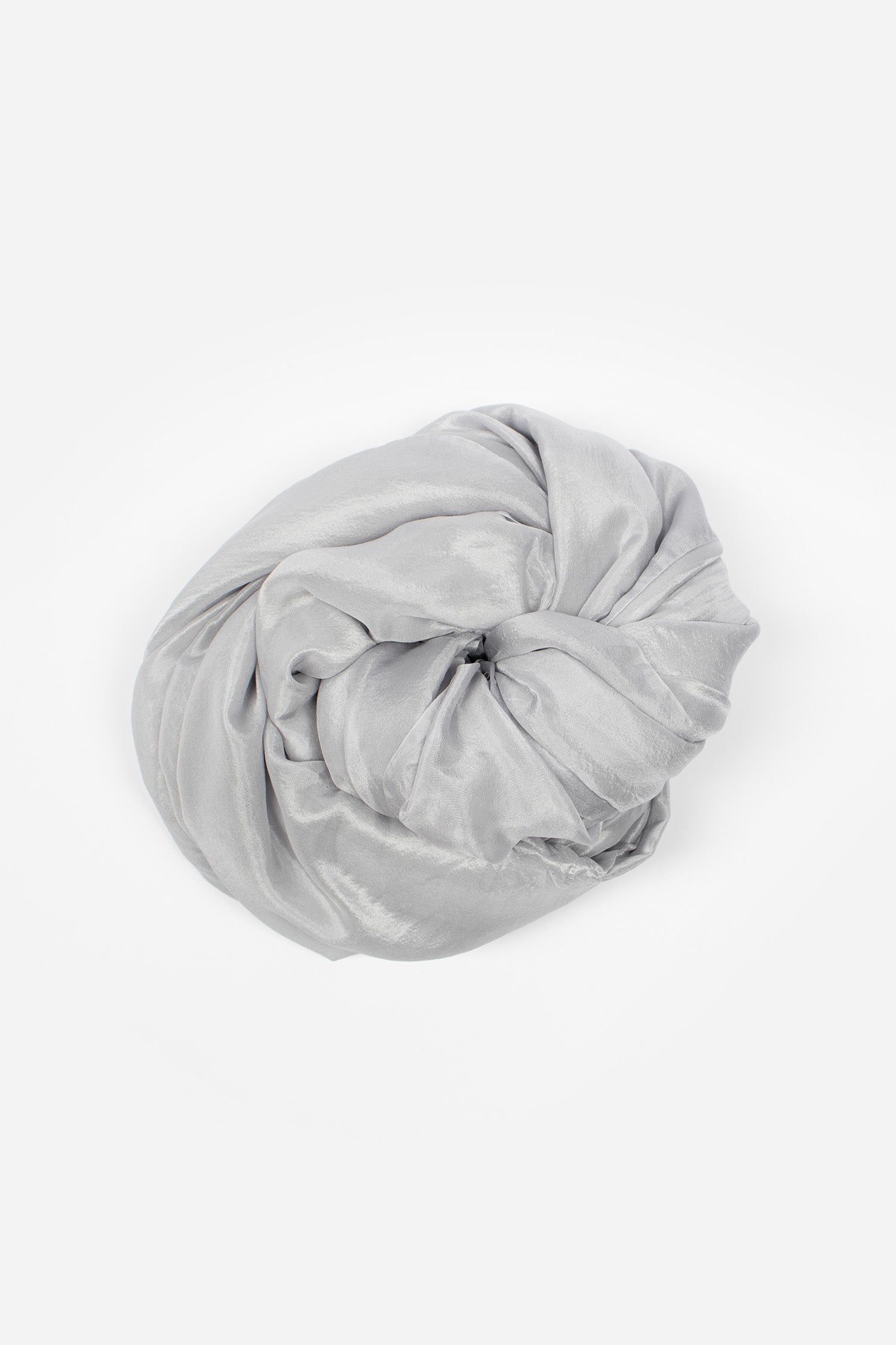 Silk Habotai Light Scarf Extra Pale Silver